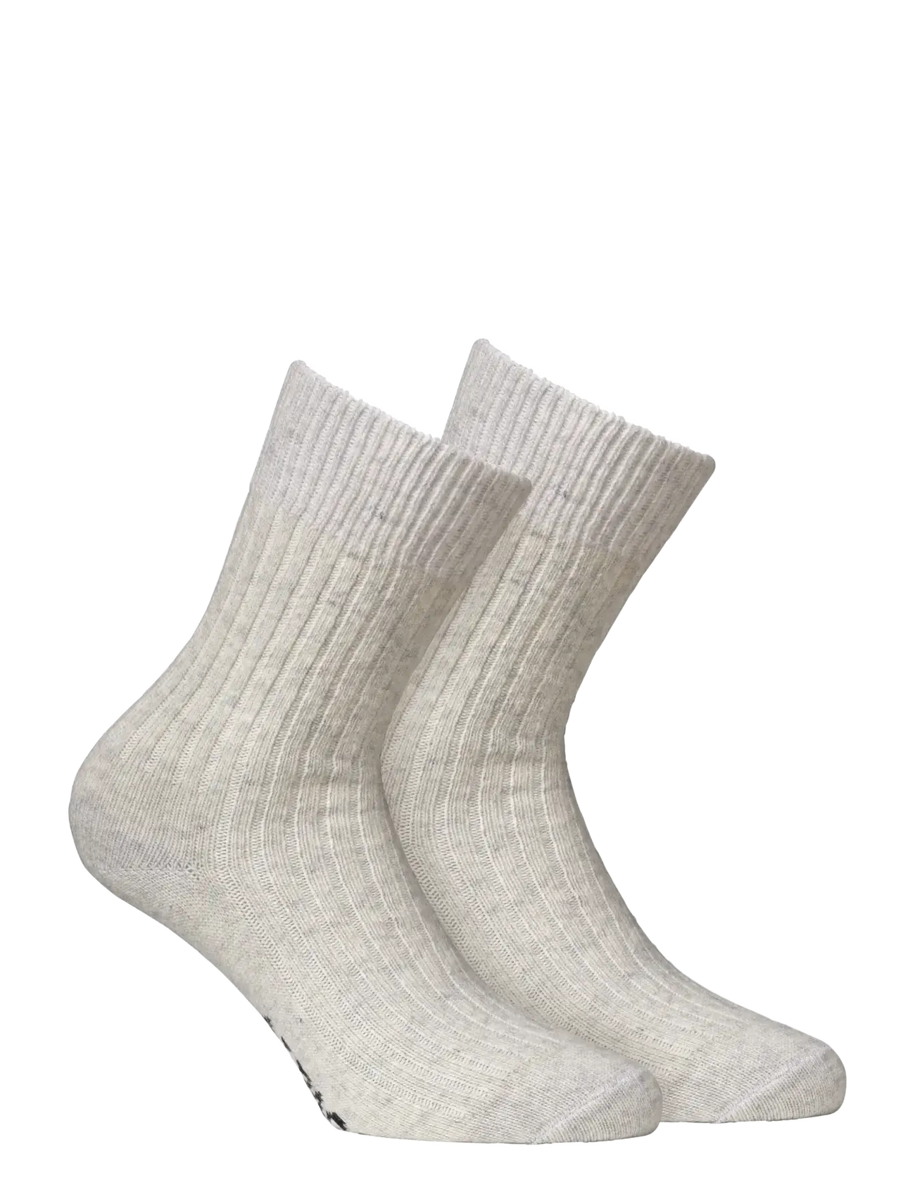 Alpacasocks&Co Merino Cashmere Ribbed Crew 1-Pack, 36-39, Grey, Sokker > Almindelige Sokker, Herre