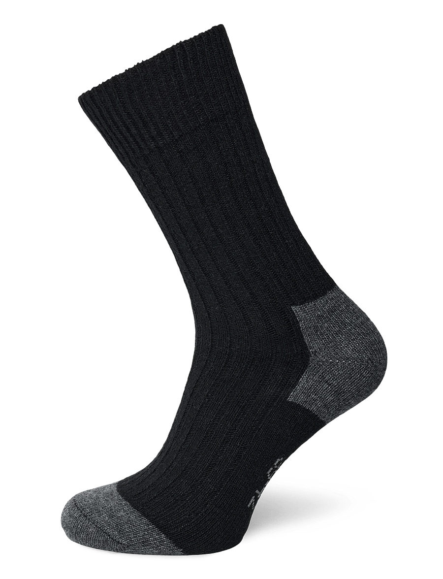 Alpacasocks&Co - Merino Cashmere Ribbed Crew 1-pack - tennissocken - black-dark grey - 0