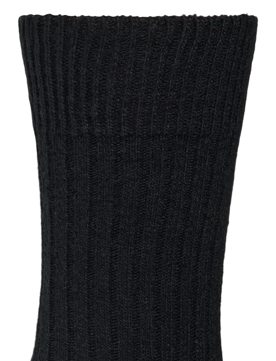 Alpacasocks&Co - Merino Cashmere Ribbed Crew 1-pack - tennissocken - black-dark grey - 2