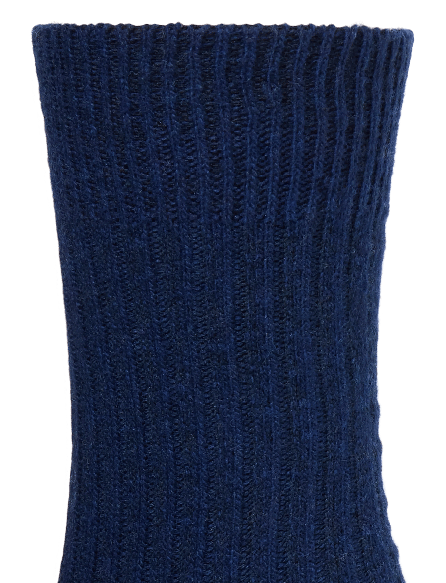Alpacasocks&Co - Merino Cashmere Ribbed Crew 1-pack - tennissocken - dark navy-dark grey - 2