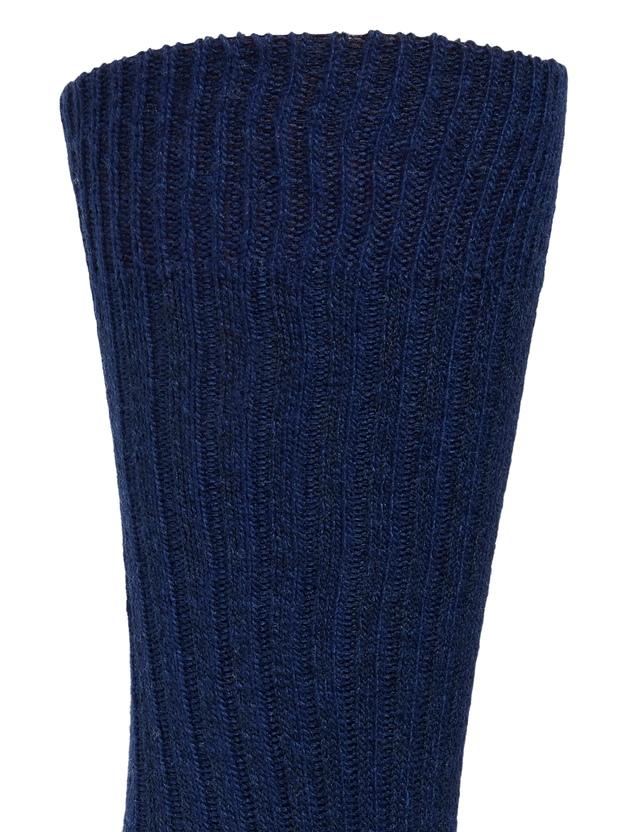 Alpacasocks&Co - Merino Cashmere Ribbed Crew 1-pack - tennissocken - dark navy-dark grey - 2