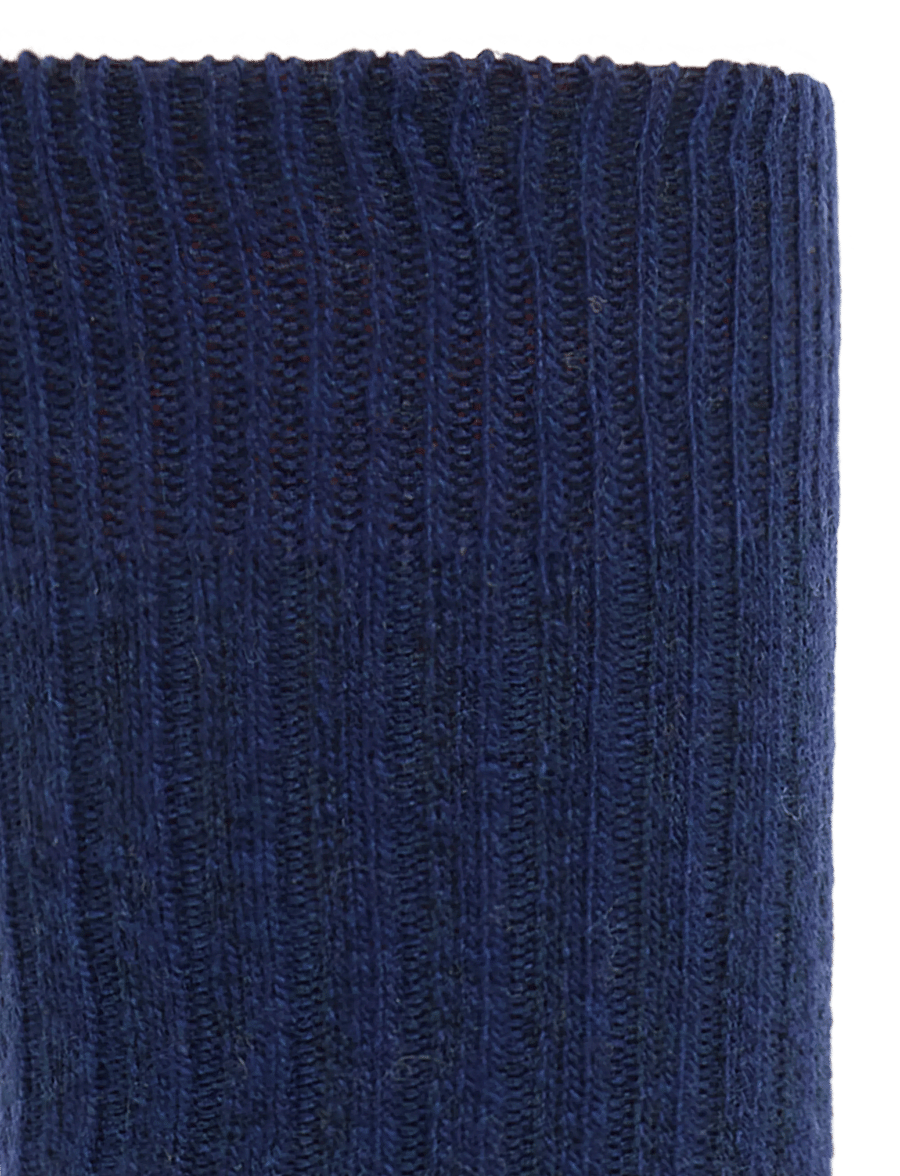 Alpacasocks&Co - Merino Cashmere Ribbed Crew 1-pack - tennissocken - dark navy-dark grey - 2