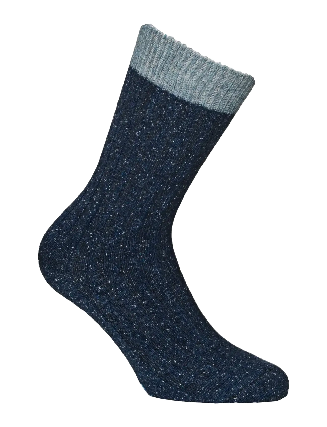 Alpacasocks&Co Merino Silk Rib Crew 1-pack - Socken - BLUE-LIGHT BLUE / navy