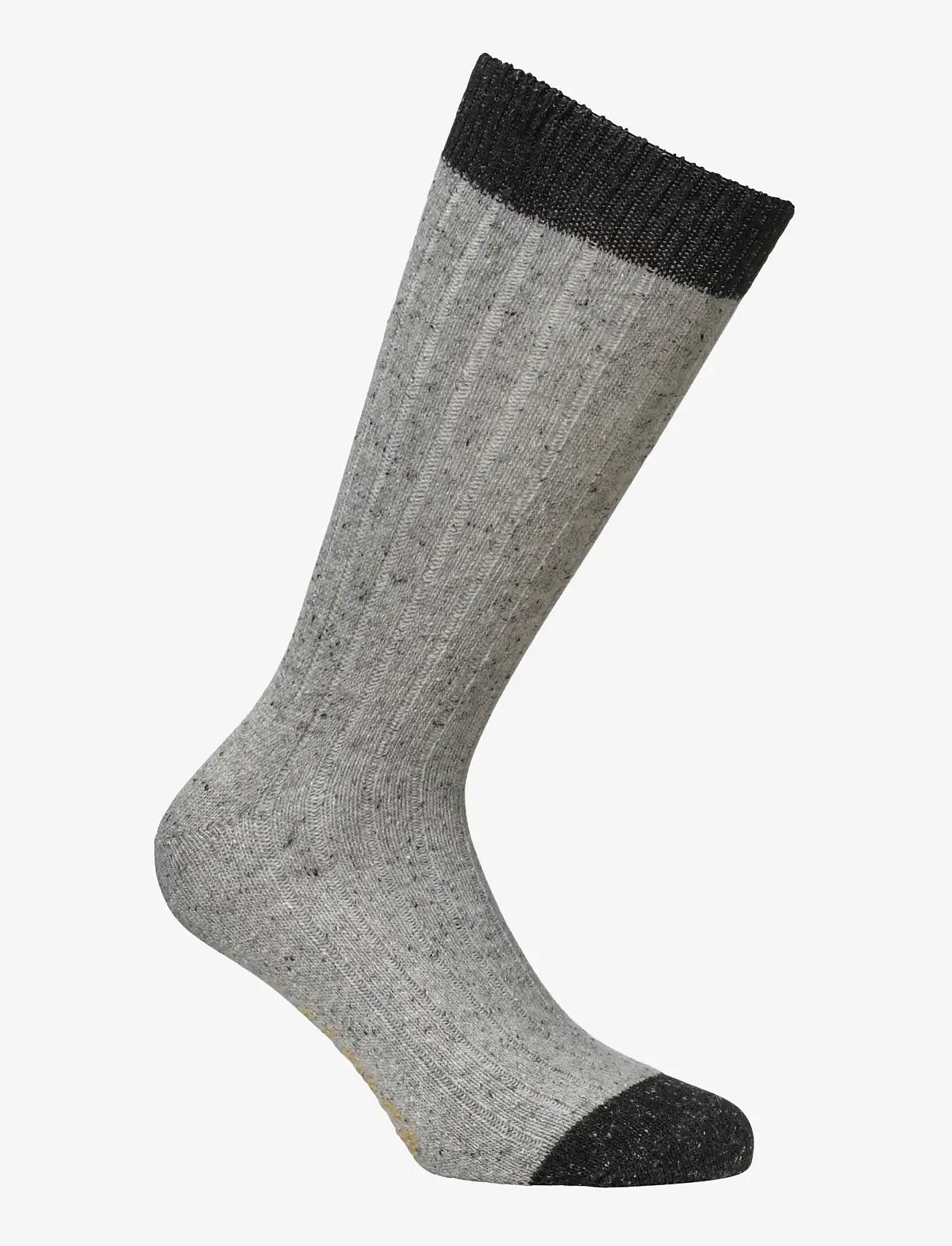 Alpacasocks&Co - Merino Silk Rib Crew 1-pack - crew-socken - grey-dark grey - 0