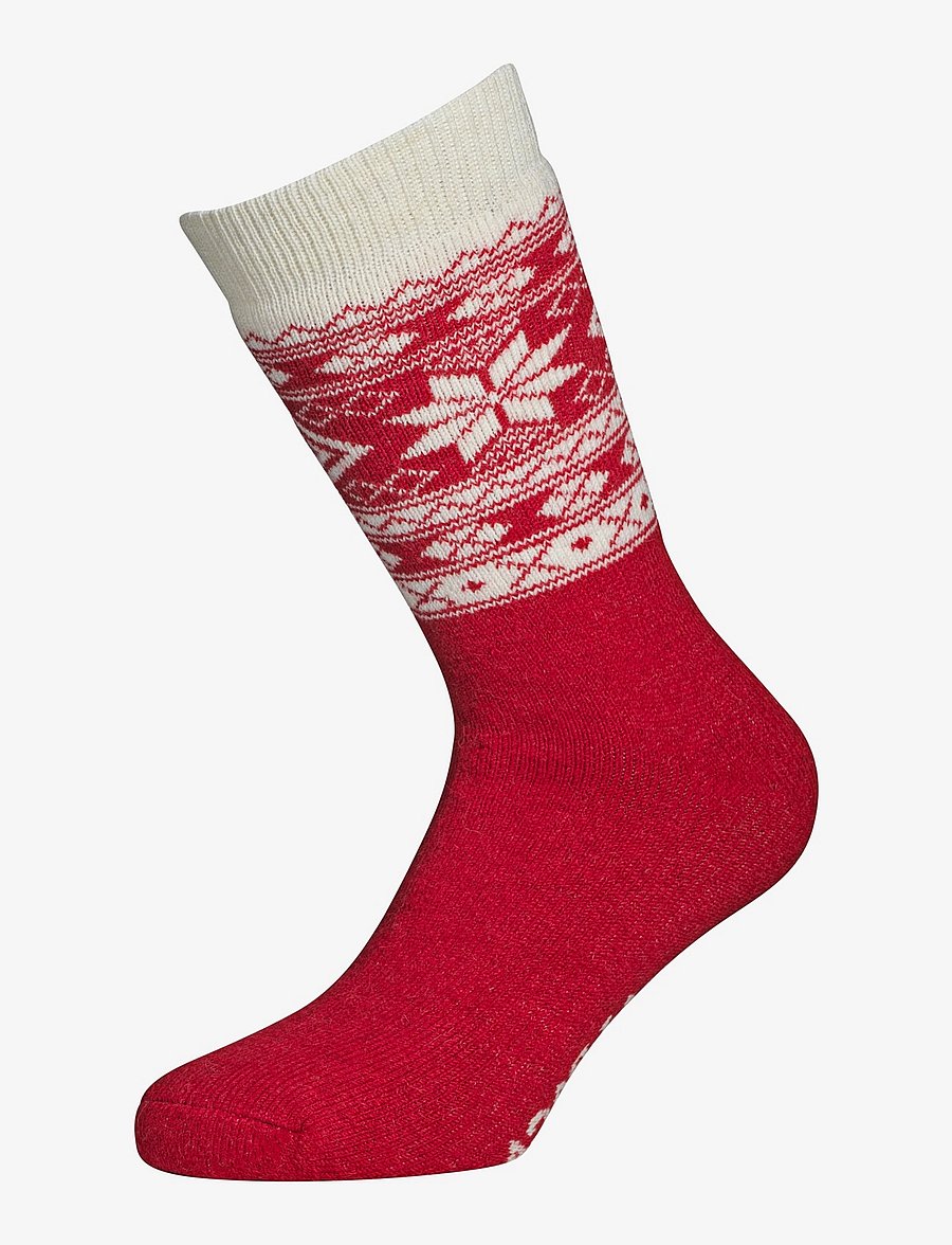 Alpacasocks&Co - Winter Alpaca 1-pack - klassikalised sokid - cream/red - 0