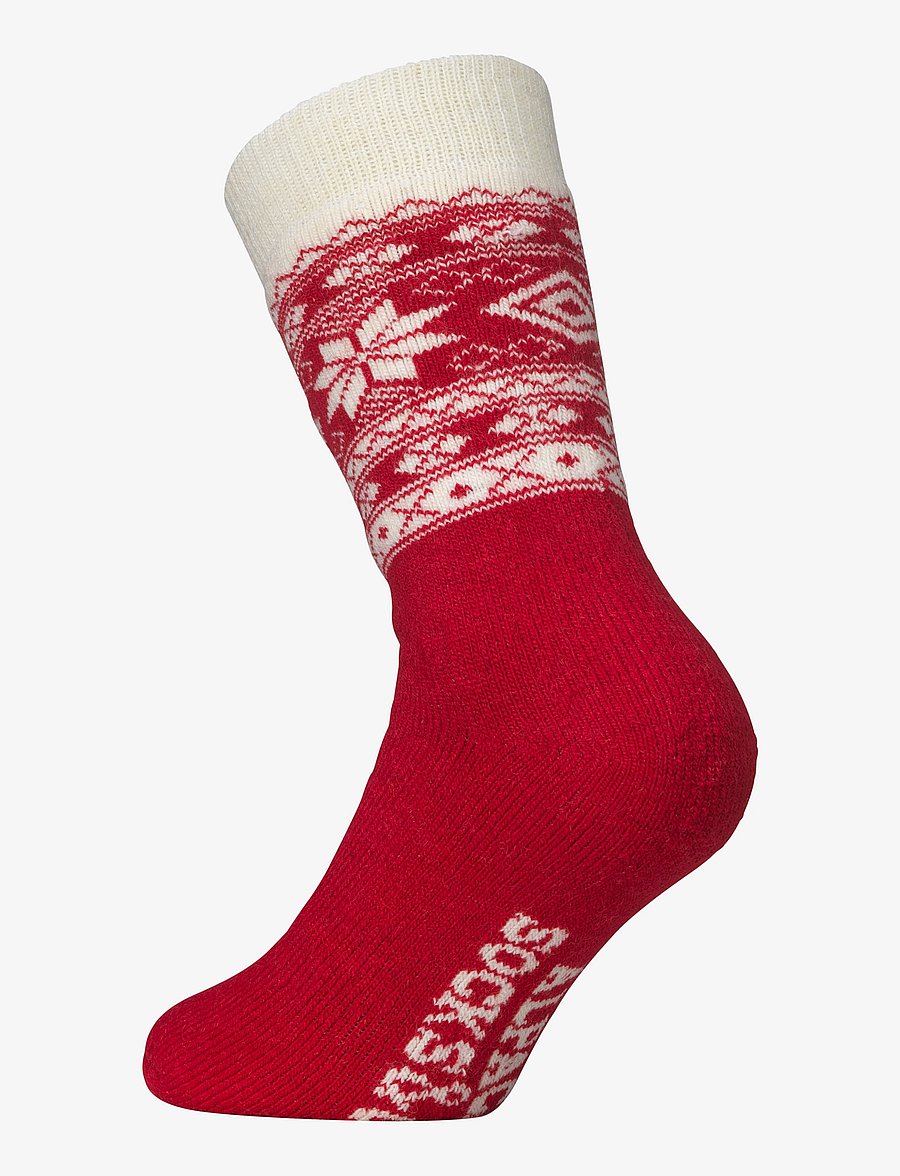 Alpacasocks&Co - Winter Alpaca 1-pack - klassikalised sokid - cream/red - 1