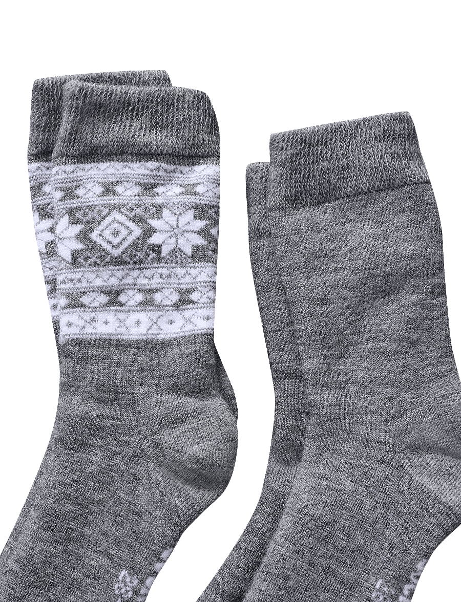 Alpacasocks&Co - Winter Alpaca Kids 2-pack - strømper - argento superbianco/argento solid - 2