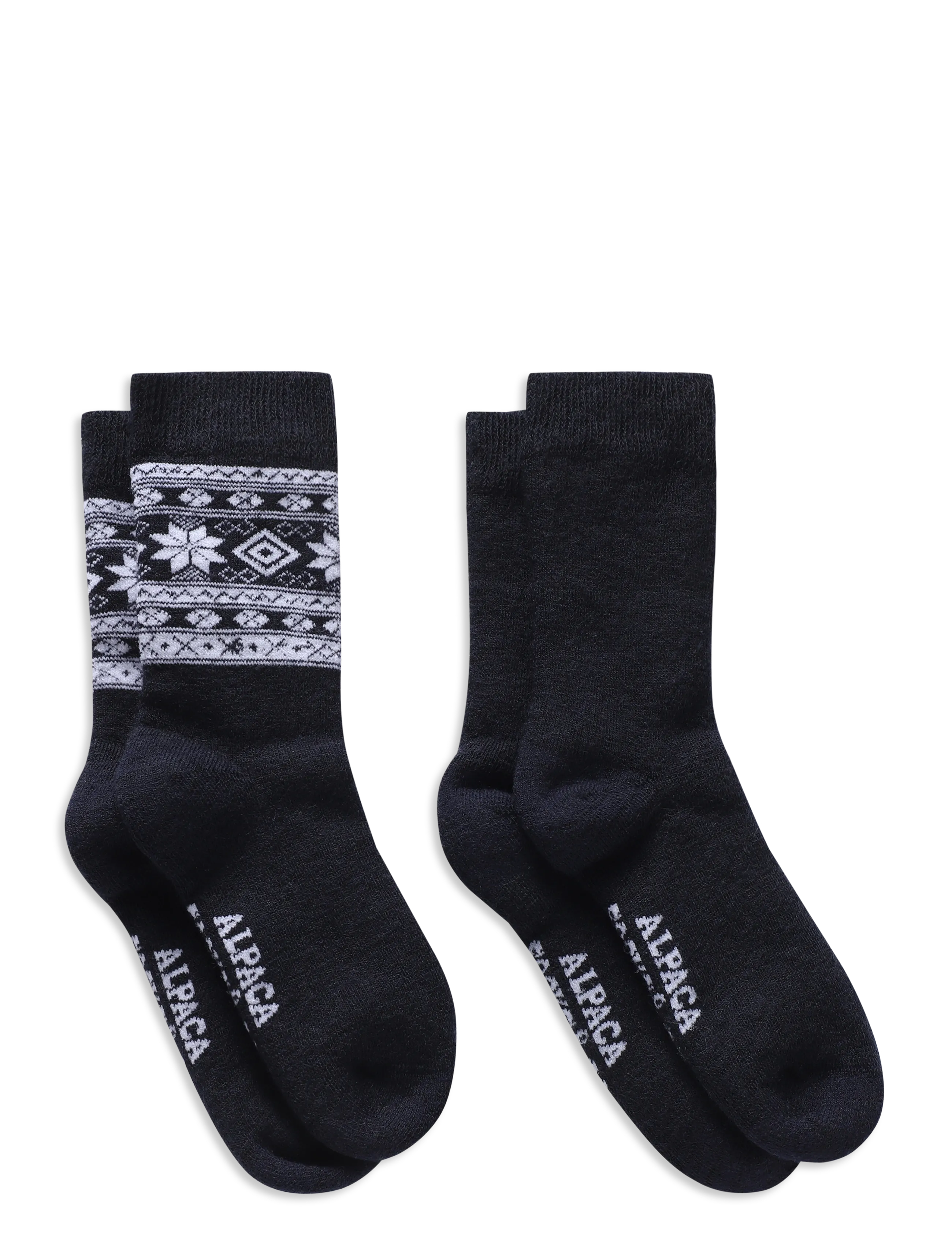 Alpacasocks&Co - Winter Alpaca Kids 2-pack - höstkläder - marino superbianco/marino solid - 1