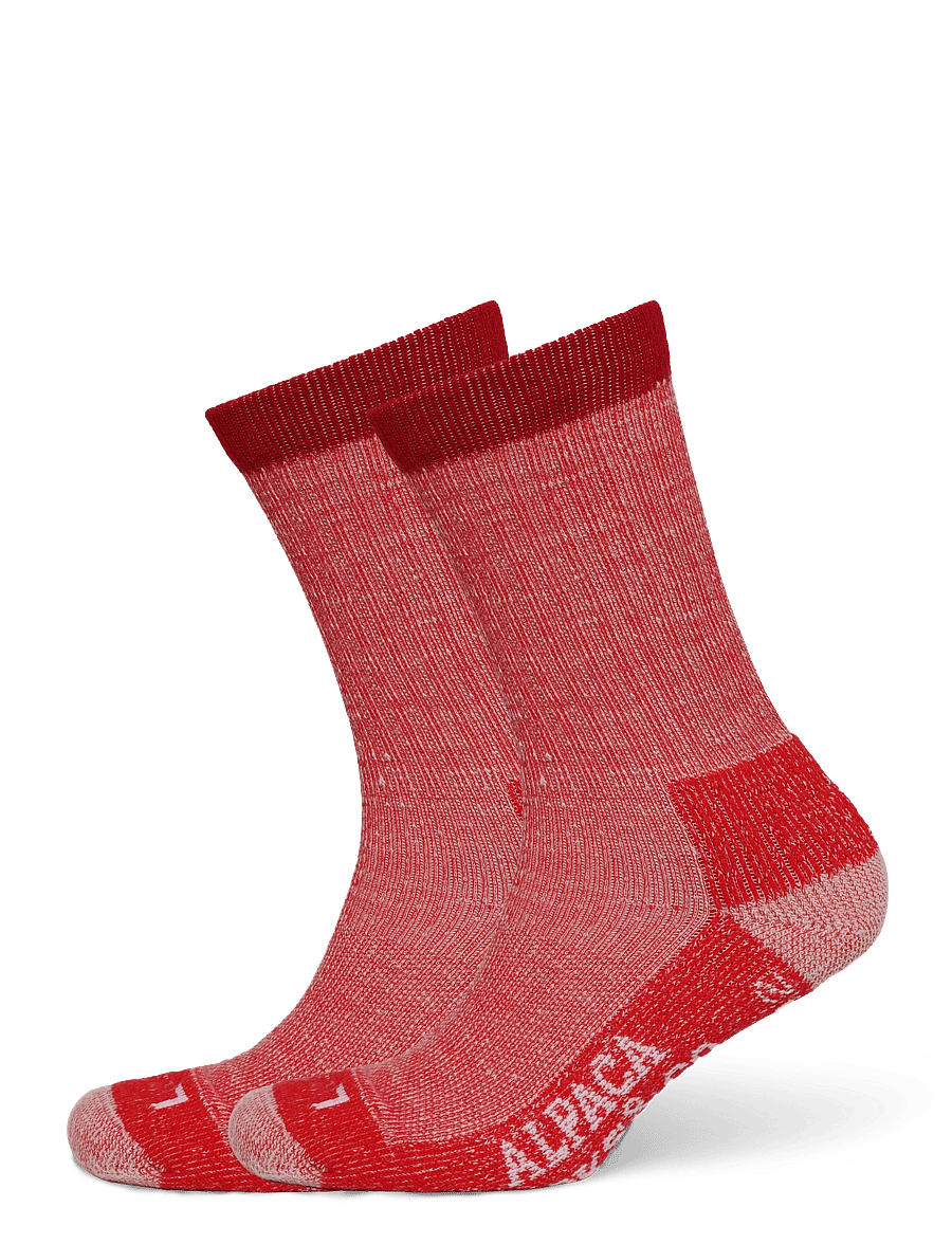 Alpacasocks&Co - Merino Hiking 1-pack - spordisokid - rubino - 0