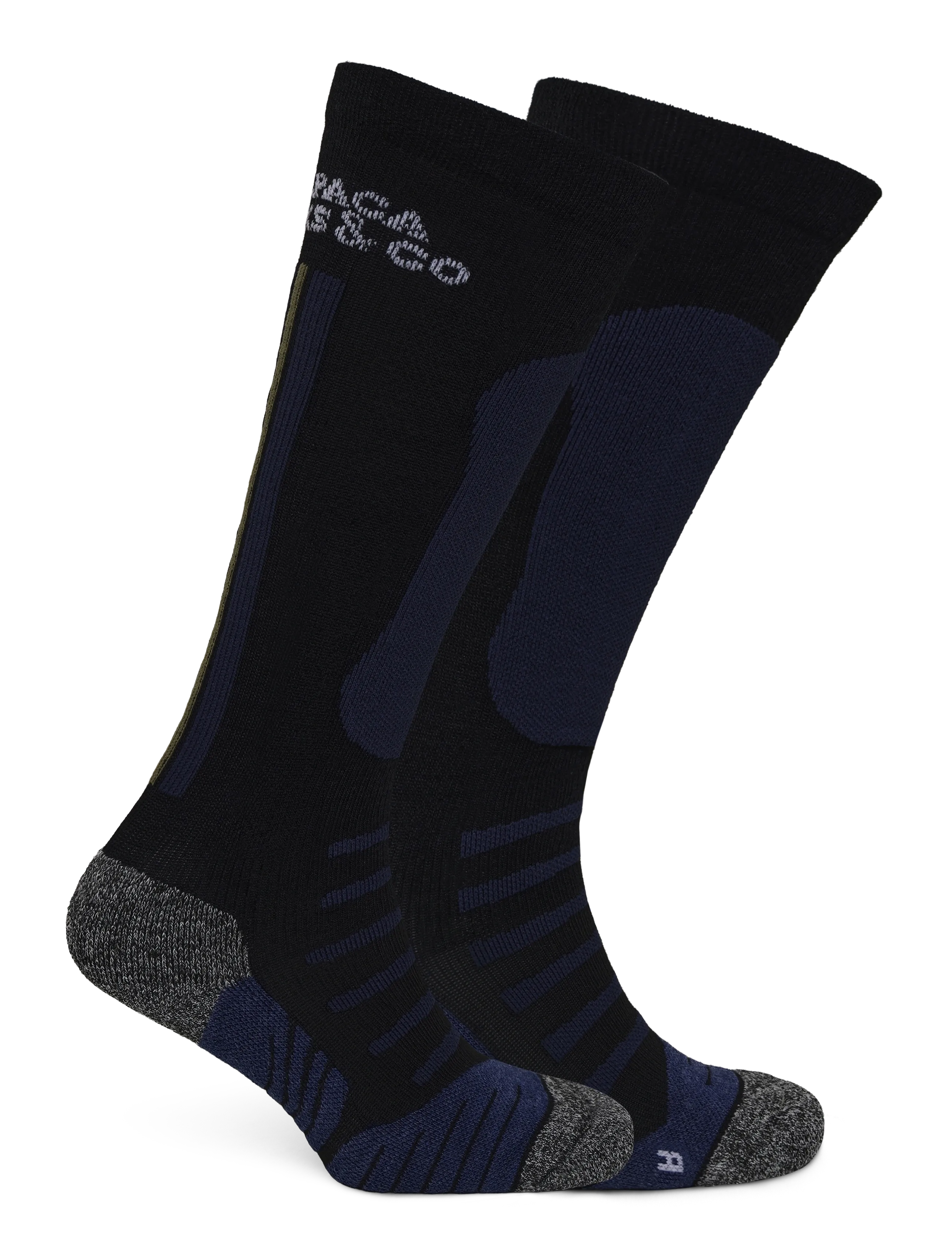 Alpacasocks&Co - Alpine Ski 1-pack - träningsstrumpor - black green kaki black grey white - 1