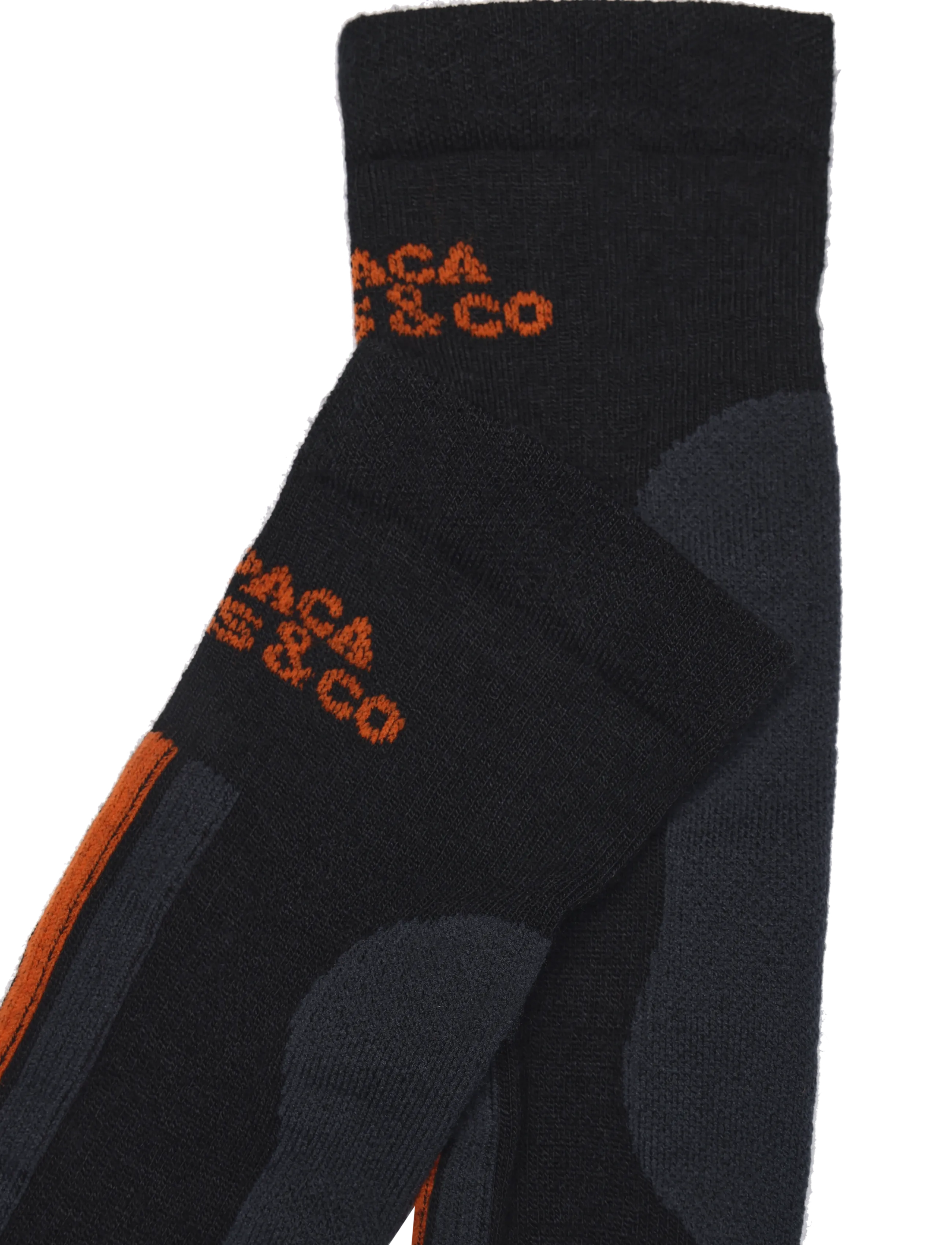 Alpacasocks&Co - Alpine Ski 1-pack - sportstrømper - black greyorange black grey orange - 2