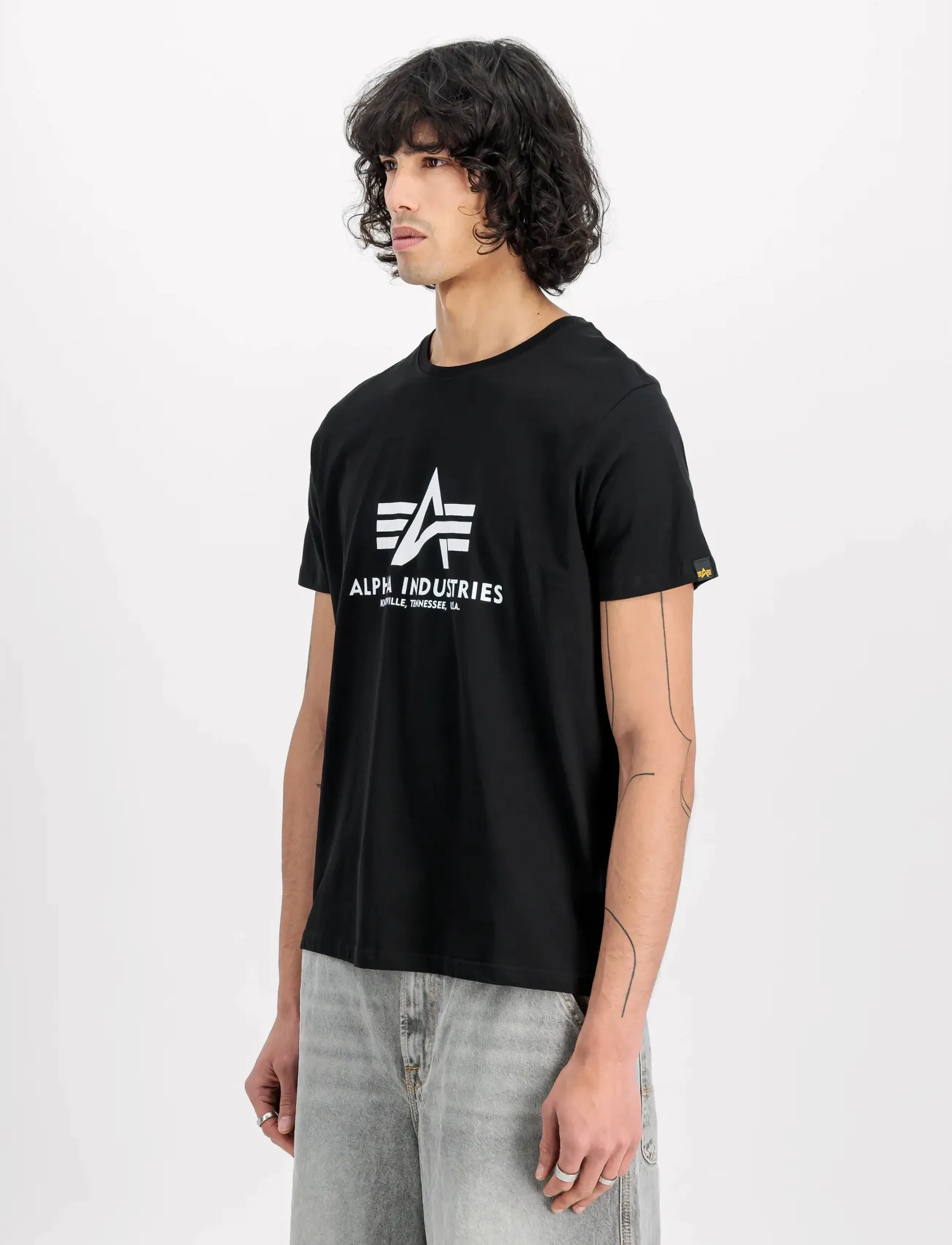 Alpha Industries Basic T-Shirt BL - Marškinėliai - BLACK / black