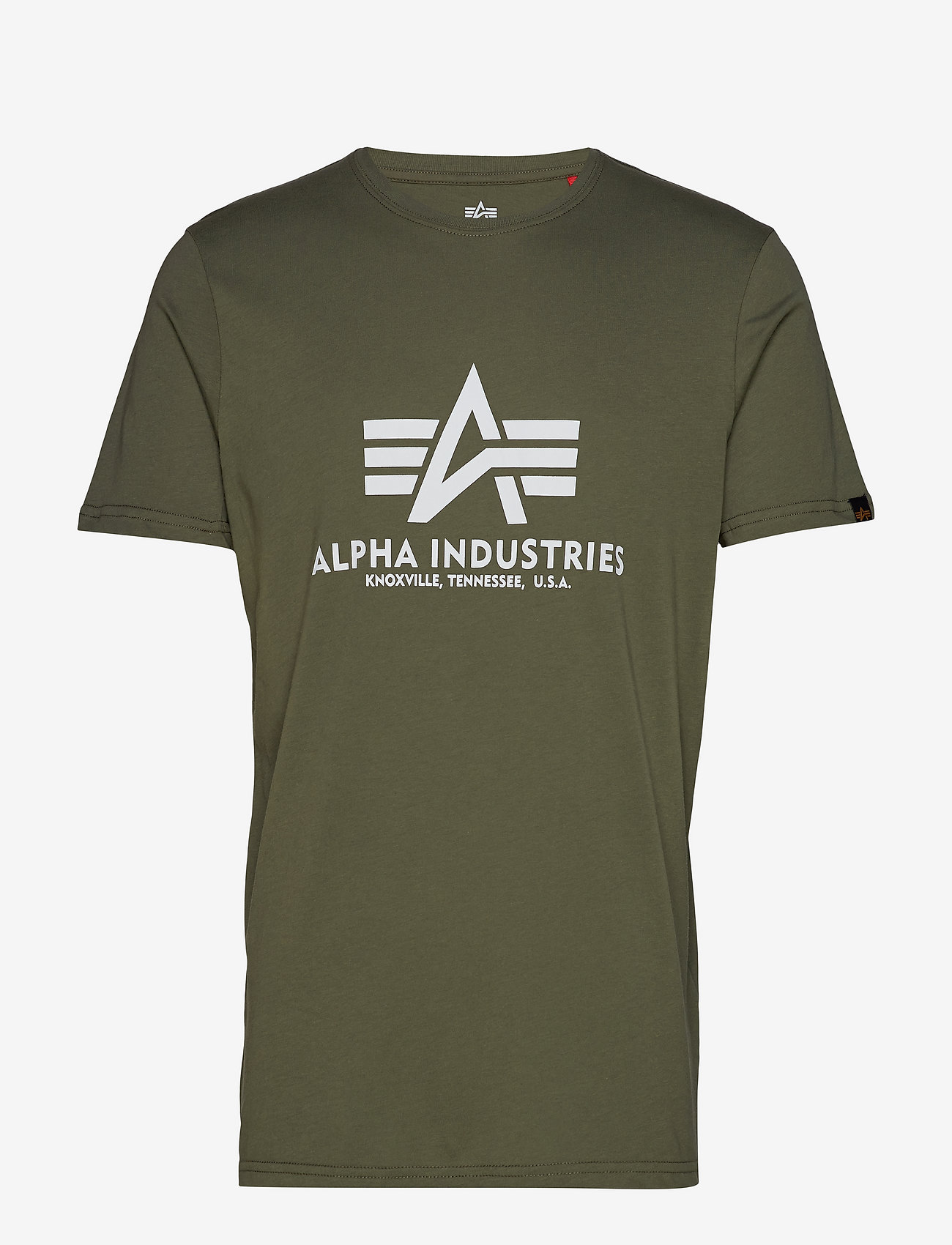 Alpha Industries - Basic T-Shirt BL - kortärmade t-shirts - dark olive - 0