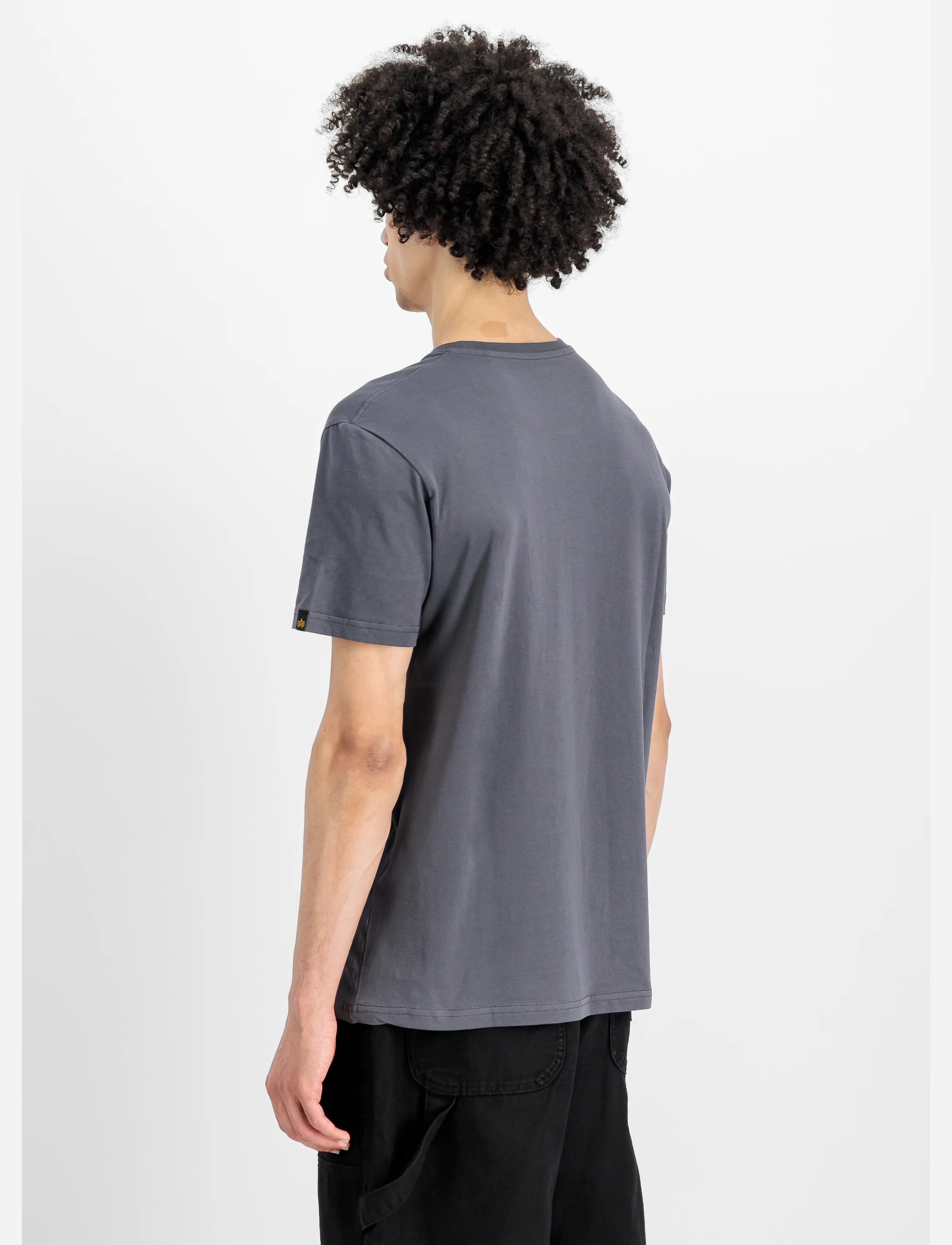 Alpha Industries - Basic T-Shirt BL - kurzärmelig - greyblack - 3