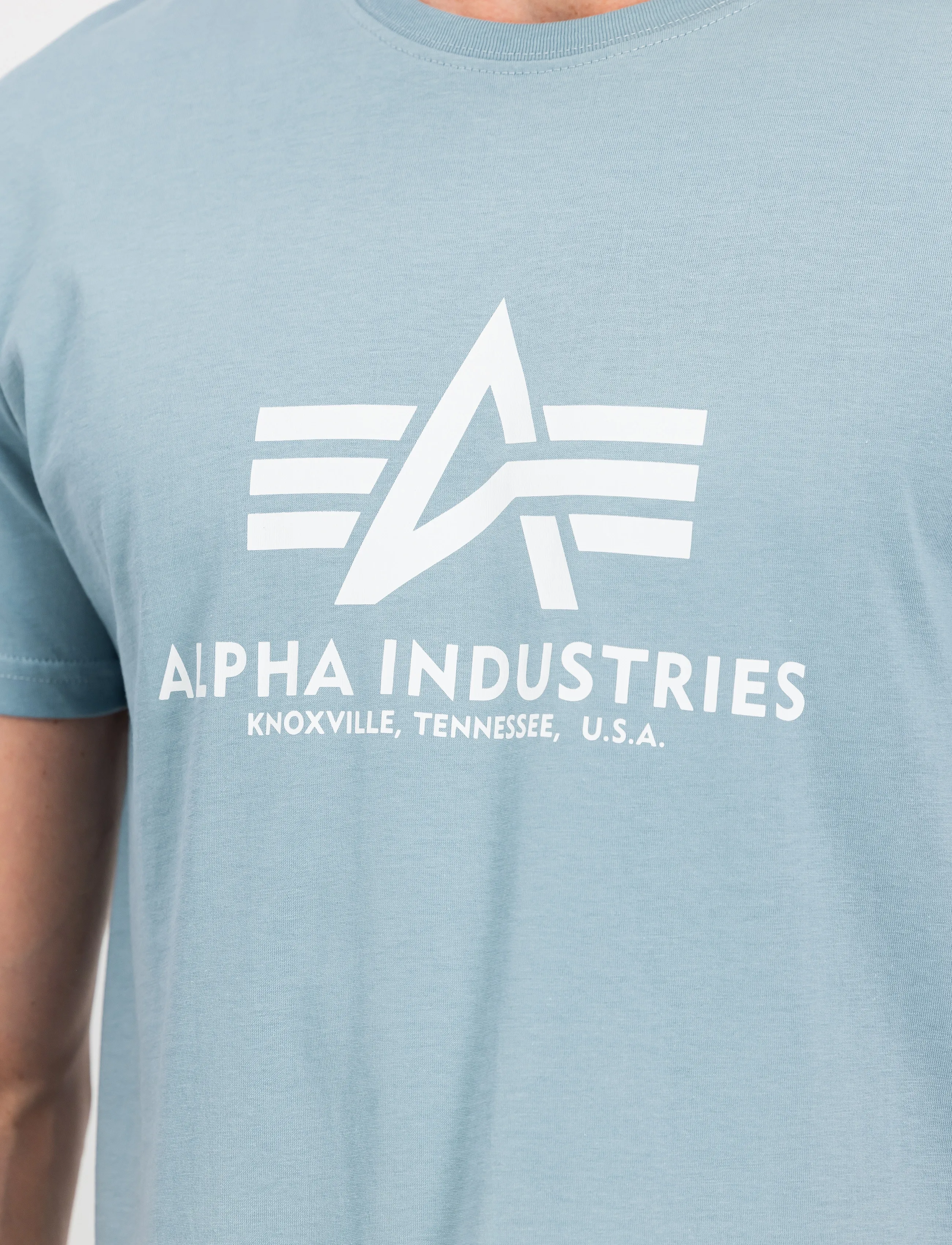 Alpha Industries - Basic T-Shirt - short-sleeved t-shirts - greyblue - 4