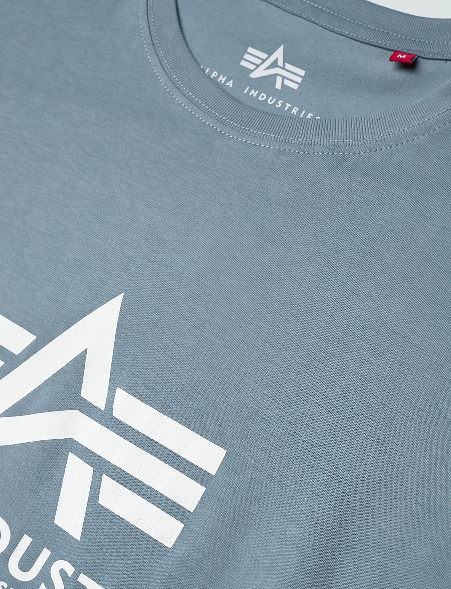 Alpha Industries - Basic T-Shirt BL - kurzärmelig - greyblue - 5
