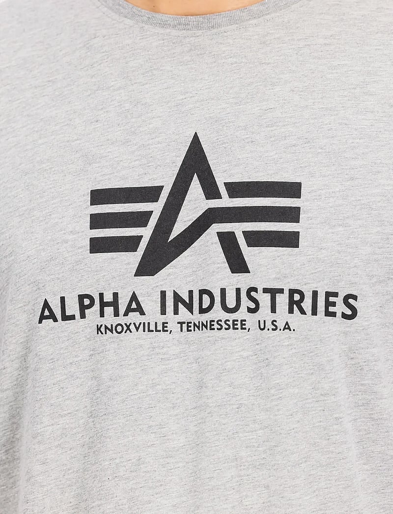 Alpha Industries - Basic T-Shirt BL - kurzärmelig - grey heather - 4