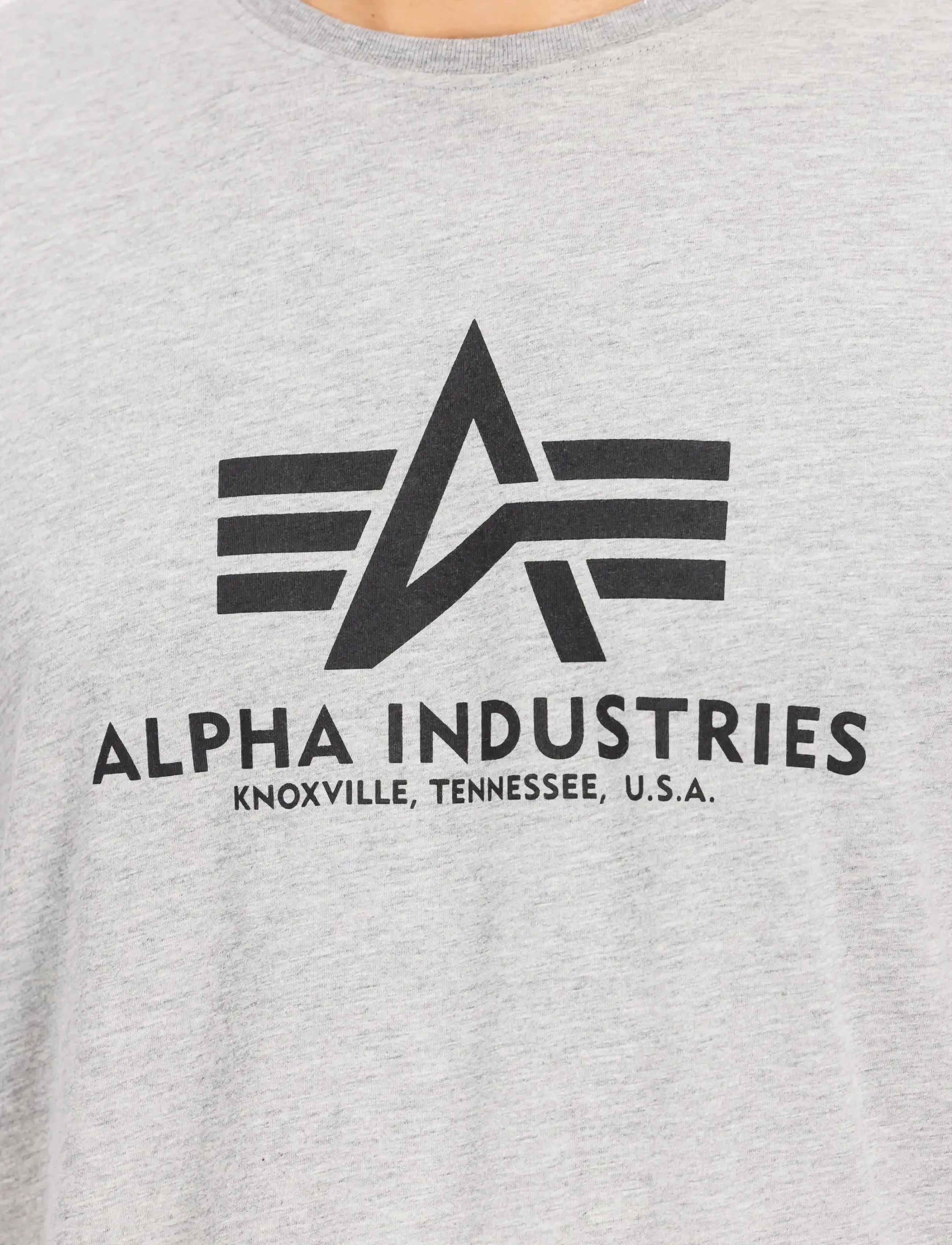 Alpha Industries - Basic T-Shirt - kortärmade t-shirts - grey heather - 4