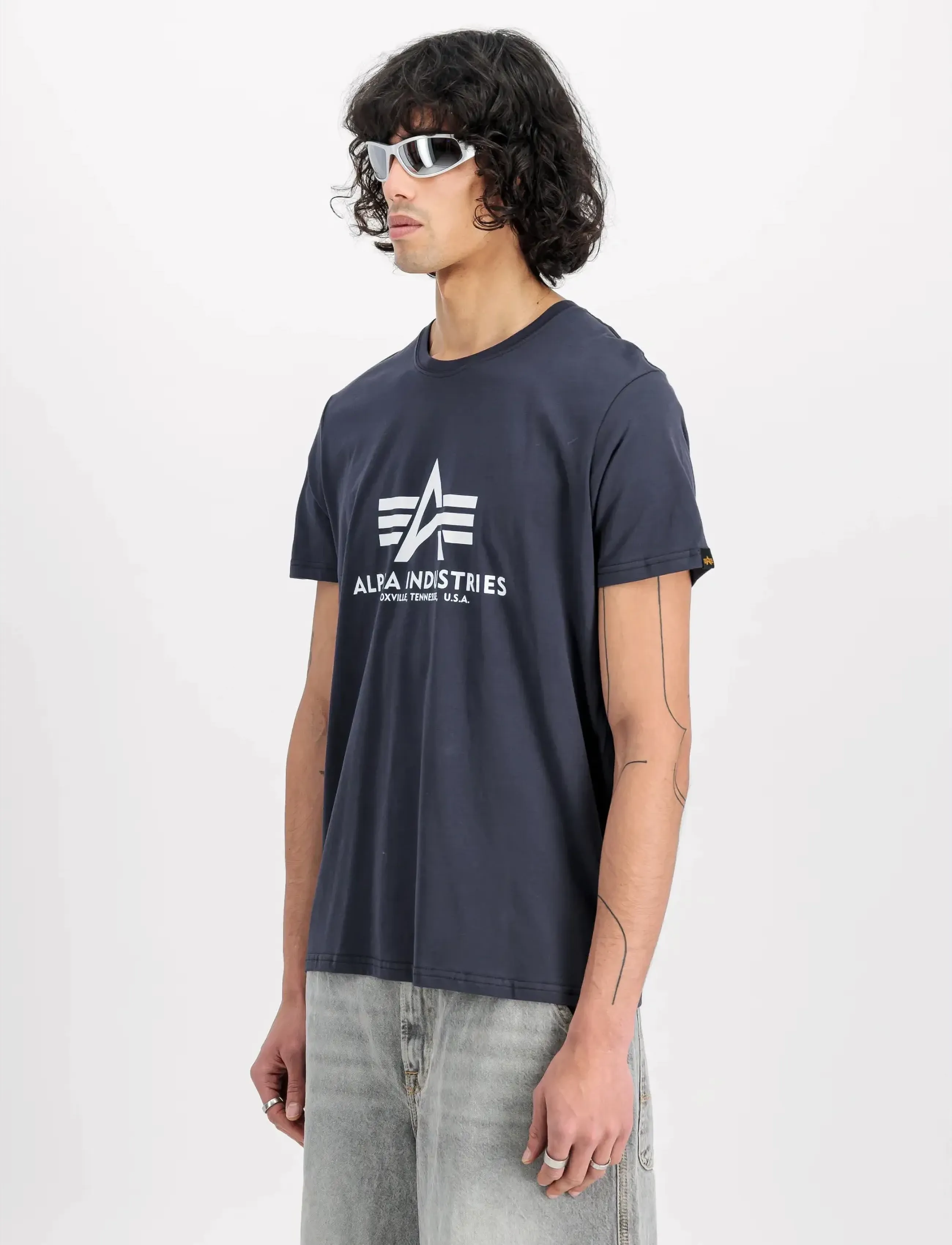 Alpha Industries Basic T-Shirt - T-Shirts - NAVY / blue