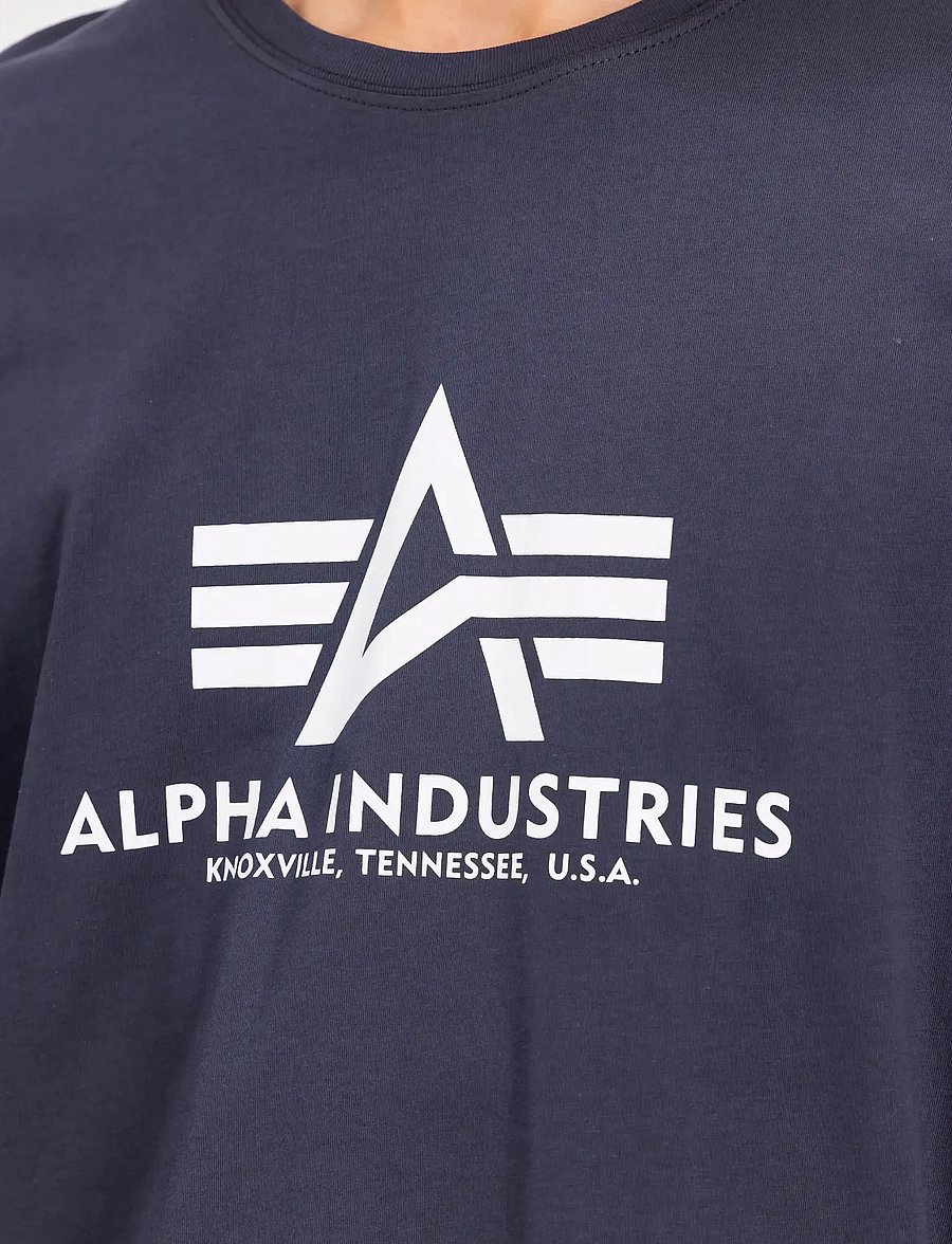 Alpha Industries - Basic T-Shirt BL - lühikeste varrukatega t-särgid - navy - 4