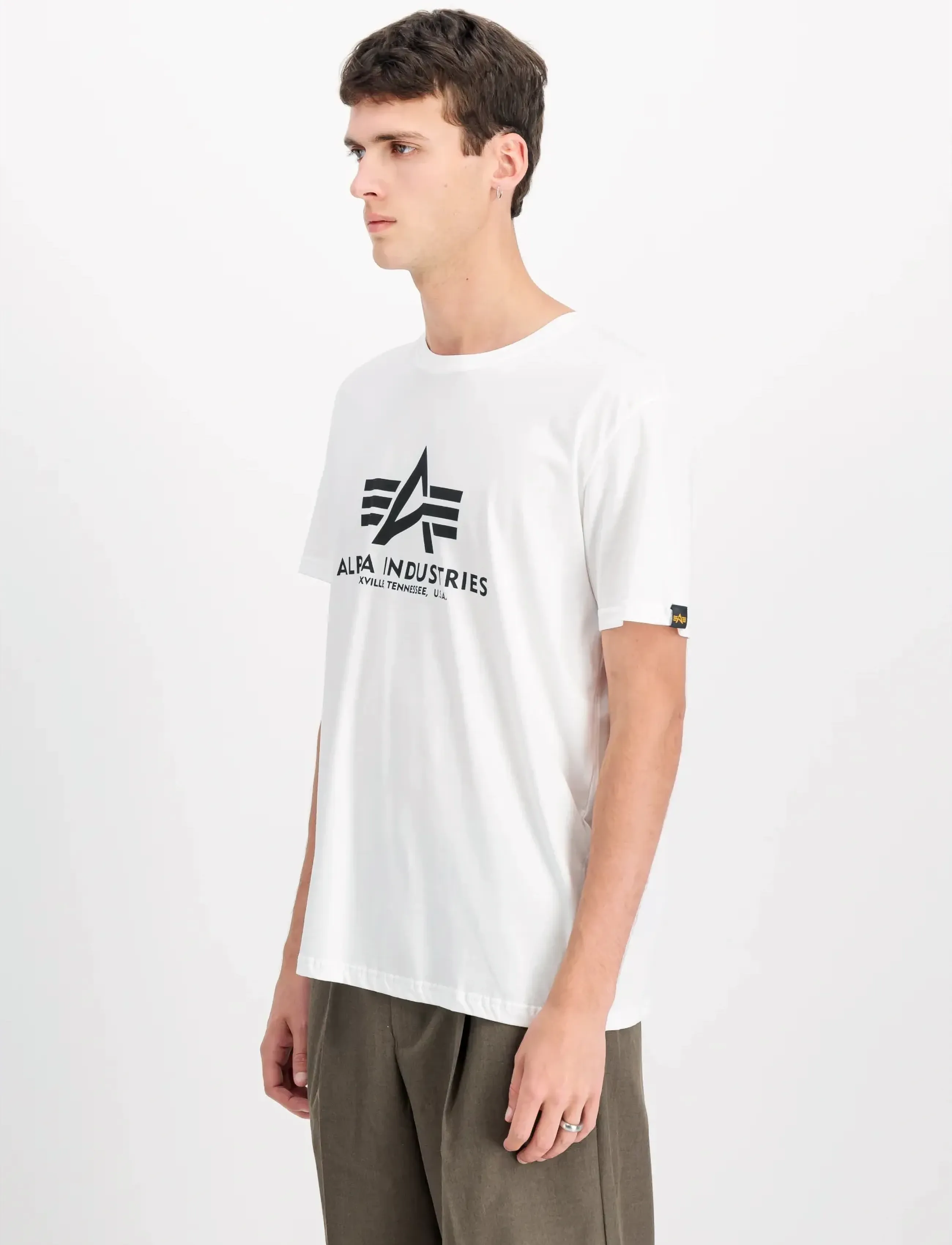 Alpha Industries Basic T-Shirt BL - Riided - WHITE / white