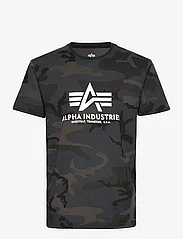 Alpha Industries - Basic T-Shirt Camo - alhaisimmat hinnat - black camo - 0