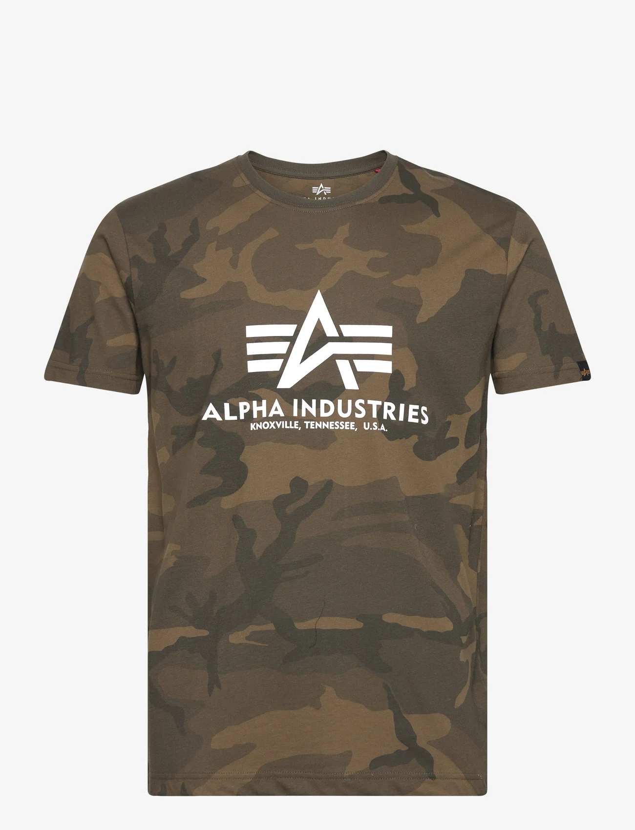 Alpha Industries - Basic T-Shirt Camo - alhaisimmat hinnat - olive camo - 0