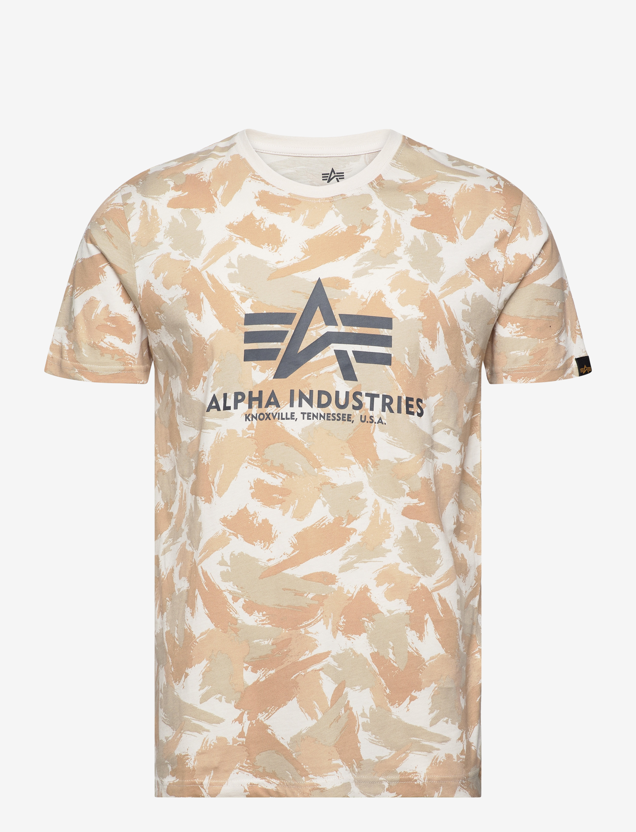 Alpha Industries Basic T-Shirt BL Camo - T-Shirts - SAND CAMO / beige