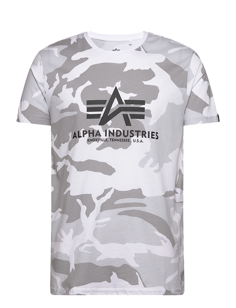 Alpha Industries - Basic T-Shirt BL Camo - kortærmede t-shirts - white camo - 0