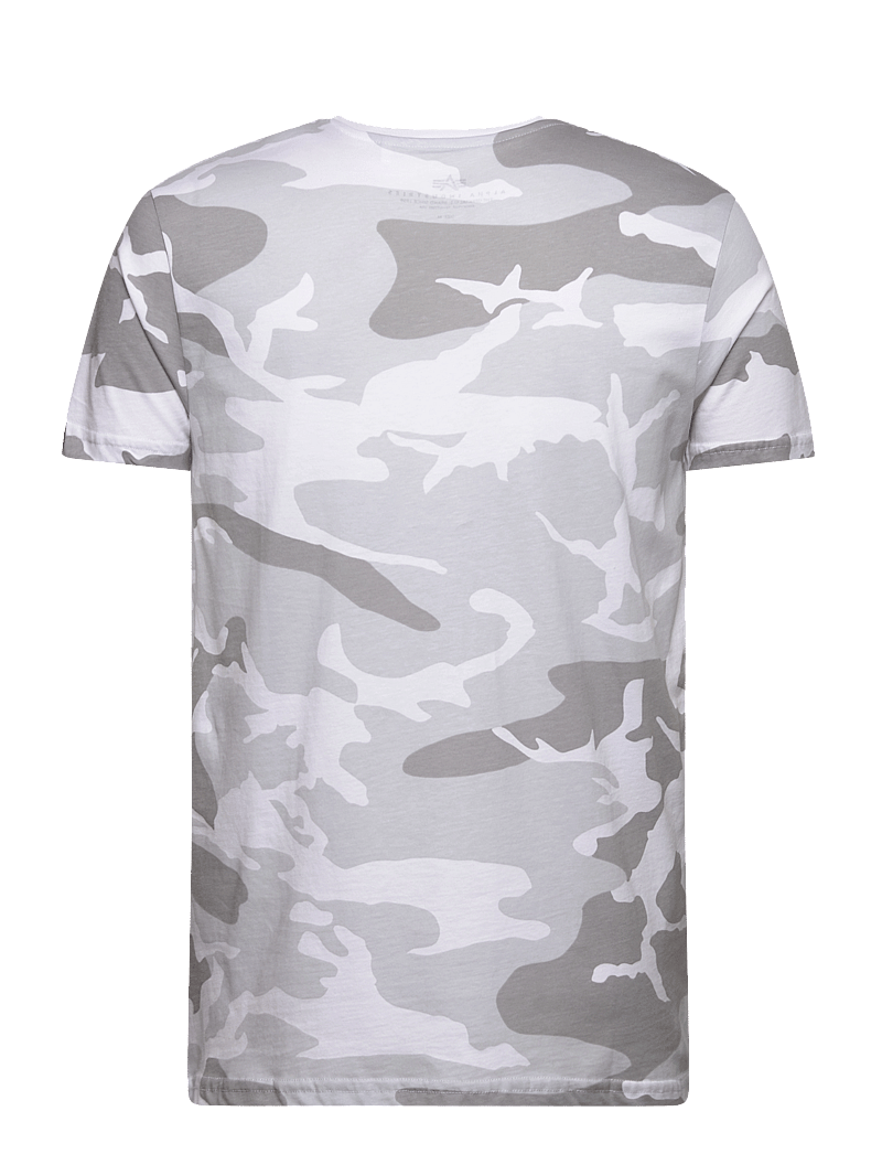 Alpha Industries - Basic T-Shirt BL Camo - kortærmede t-shirts - white camo - 1