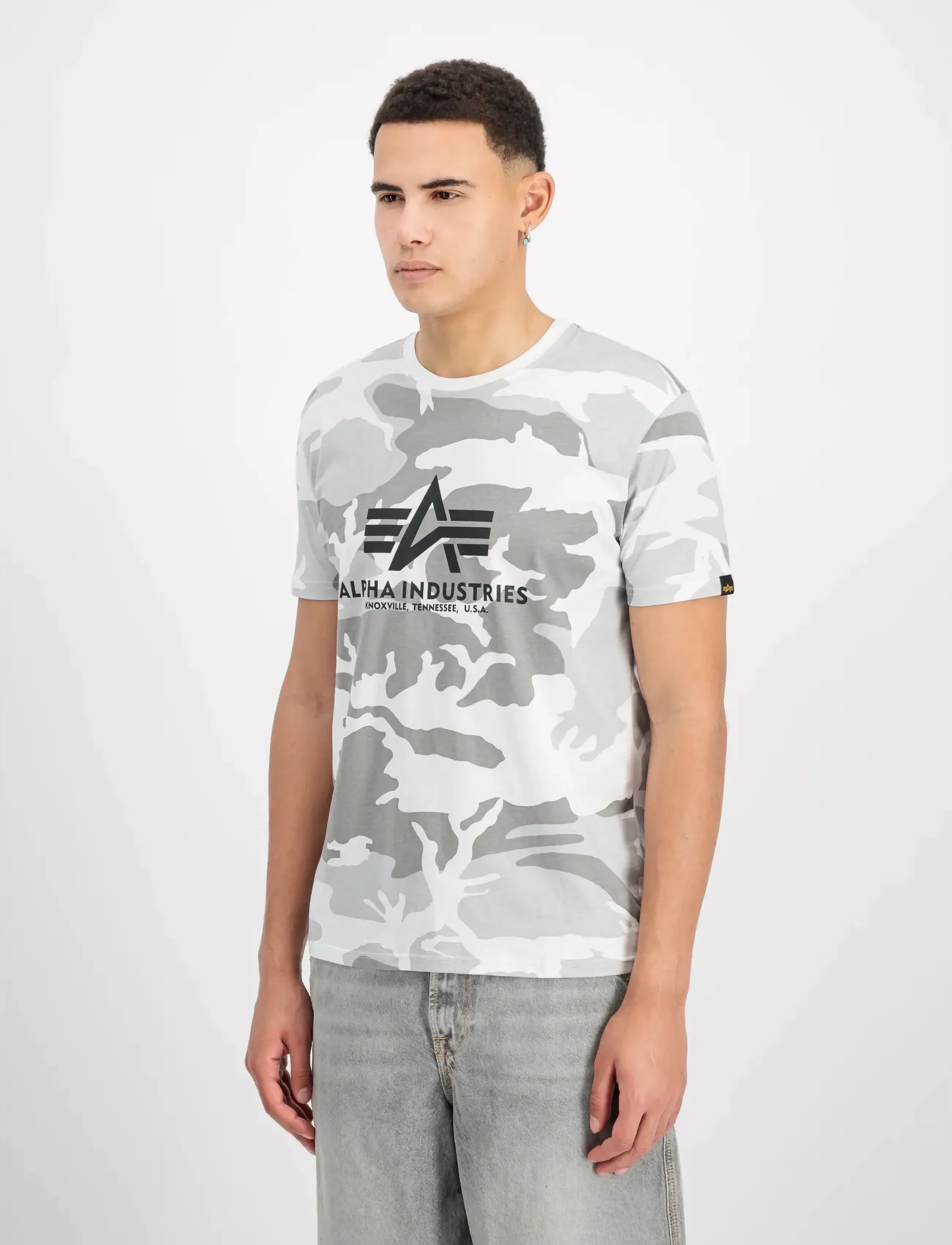 Alpha Industries Basic T-Shirt BL Camo - Alpha Industries - WHITE CAMO / white