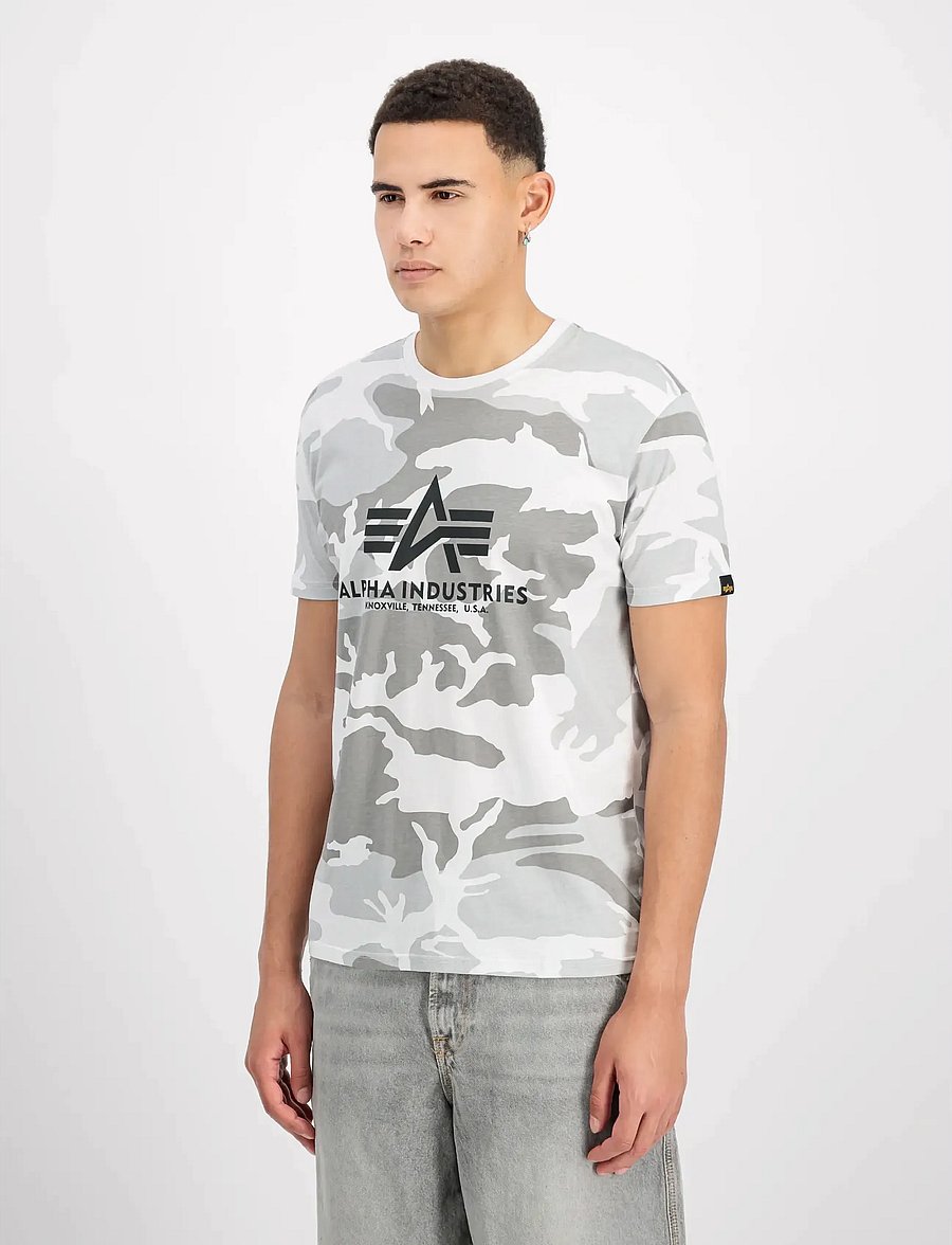 Alpha Industries - Basic T-Shirt BL Camo - kurzärmelig - white camo - 0
