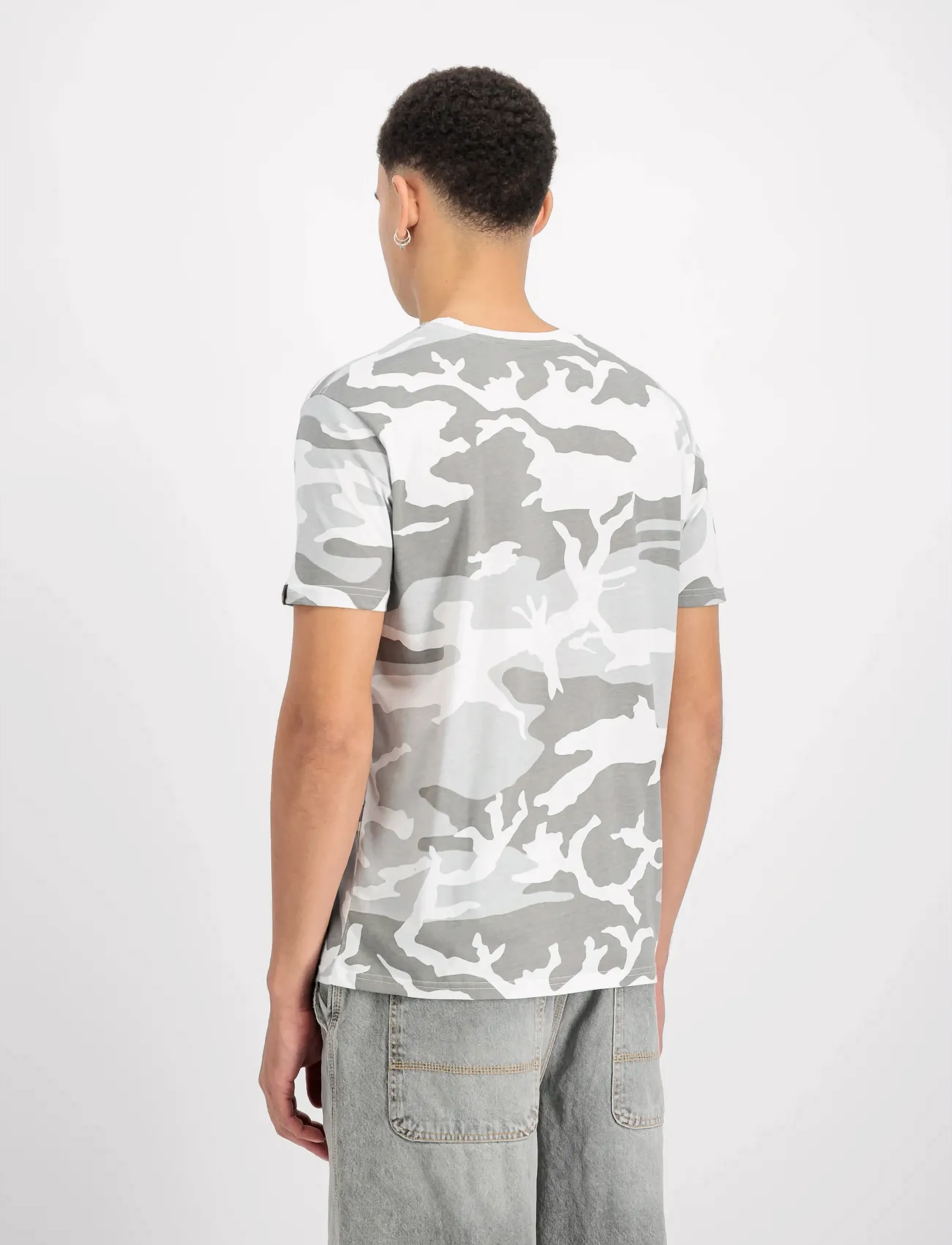 Alpha Industries - Basic T-Shirt BL Camo - short-sleeved t-shirts - white camo - 3
