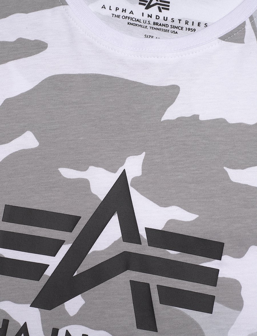 Alpha Industries - Basic T-Shirt BL Camo - kurzärmelig - white camo - 4