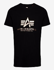 Basic T-Shirt Foil Print - BLACK/GOLD