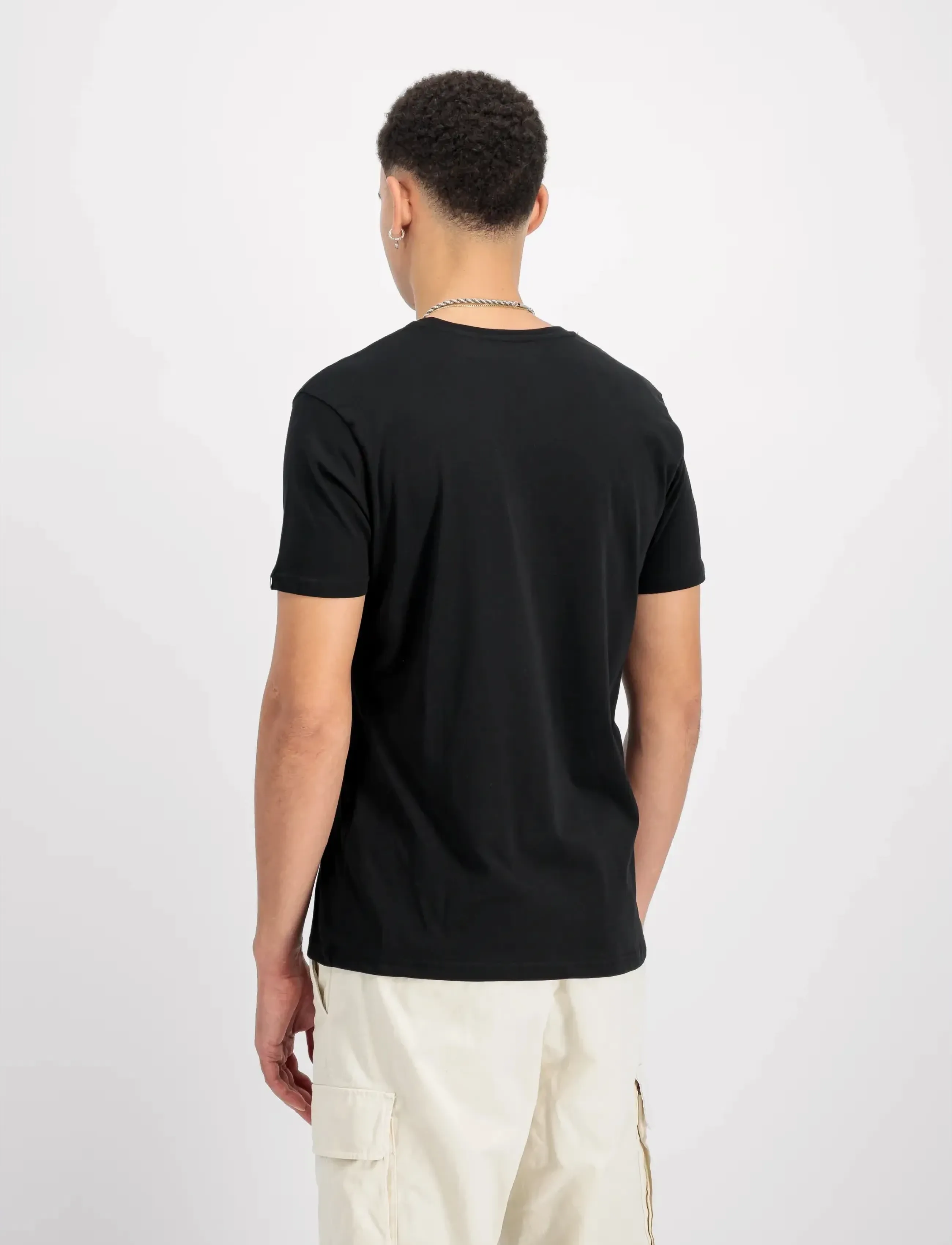 Alpha Industries - Basic T-Shirt Foil Print - t-krekli ar īsām piedurknēm - black/gold - 3