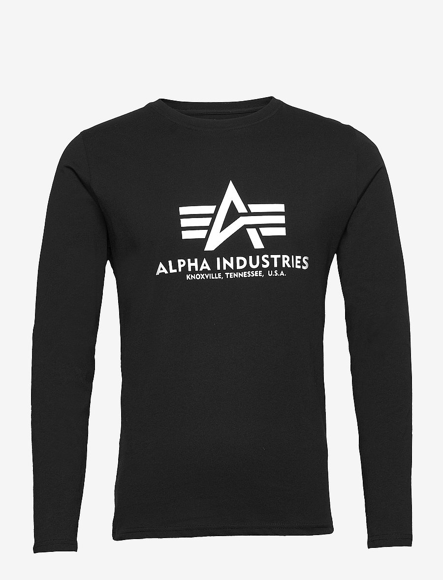 Alpha Industries - Basic Longsleeve BL - langærmede t-shirts - black - 1