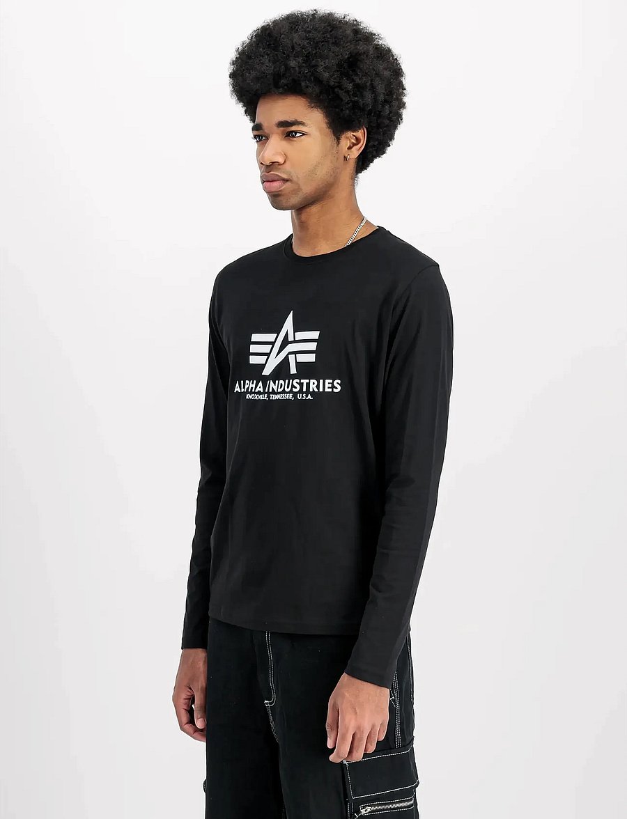 Alpha Industries - Basic Longsleeve BL - langærmede t-shirts - black - 0