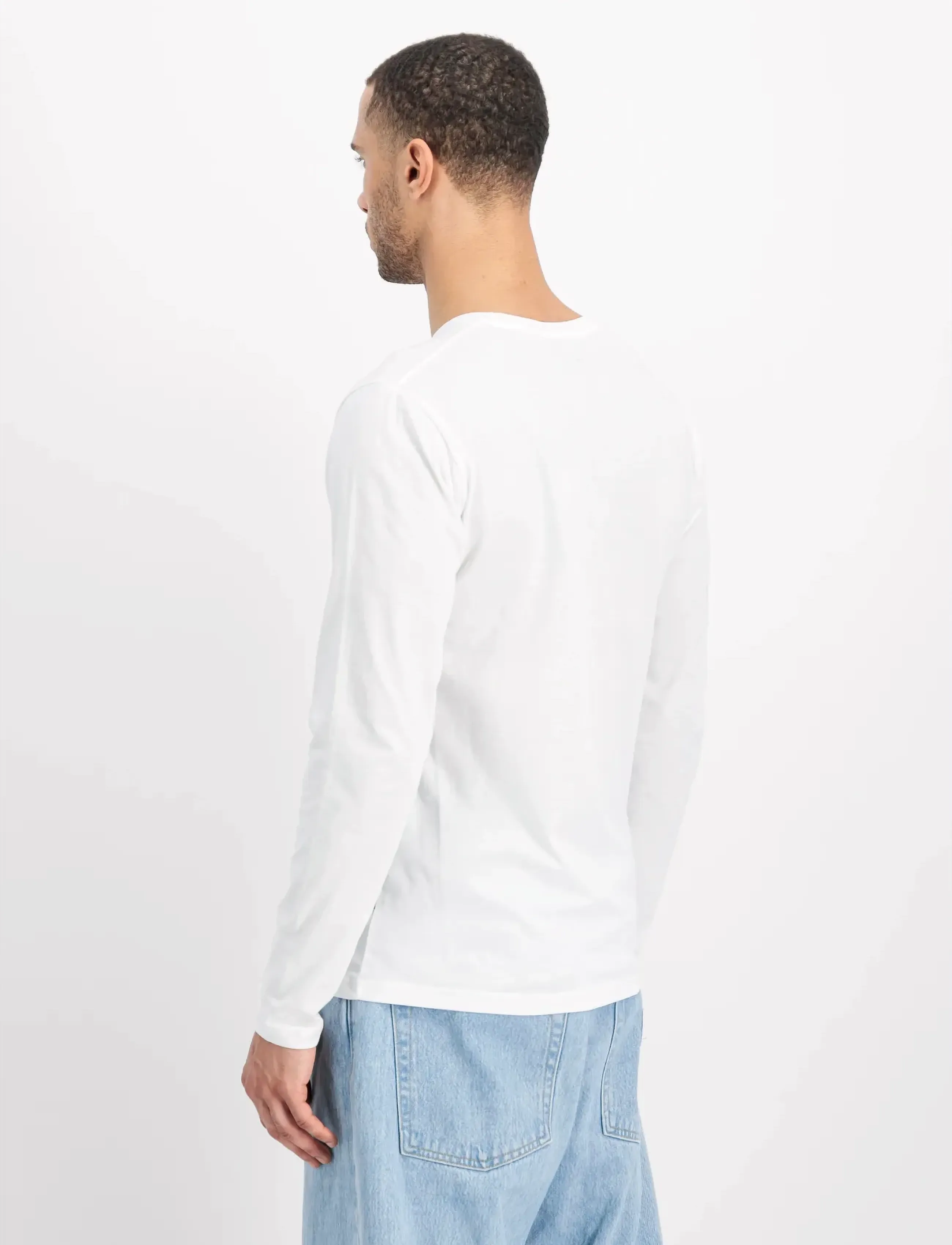 Alpha Industries - Basic Longsleeve BL - långärmade t-shirts - white - 3