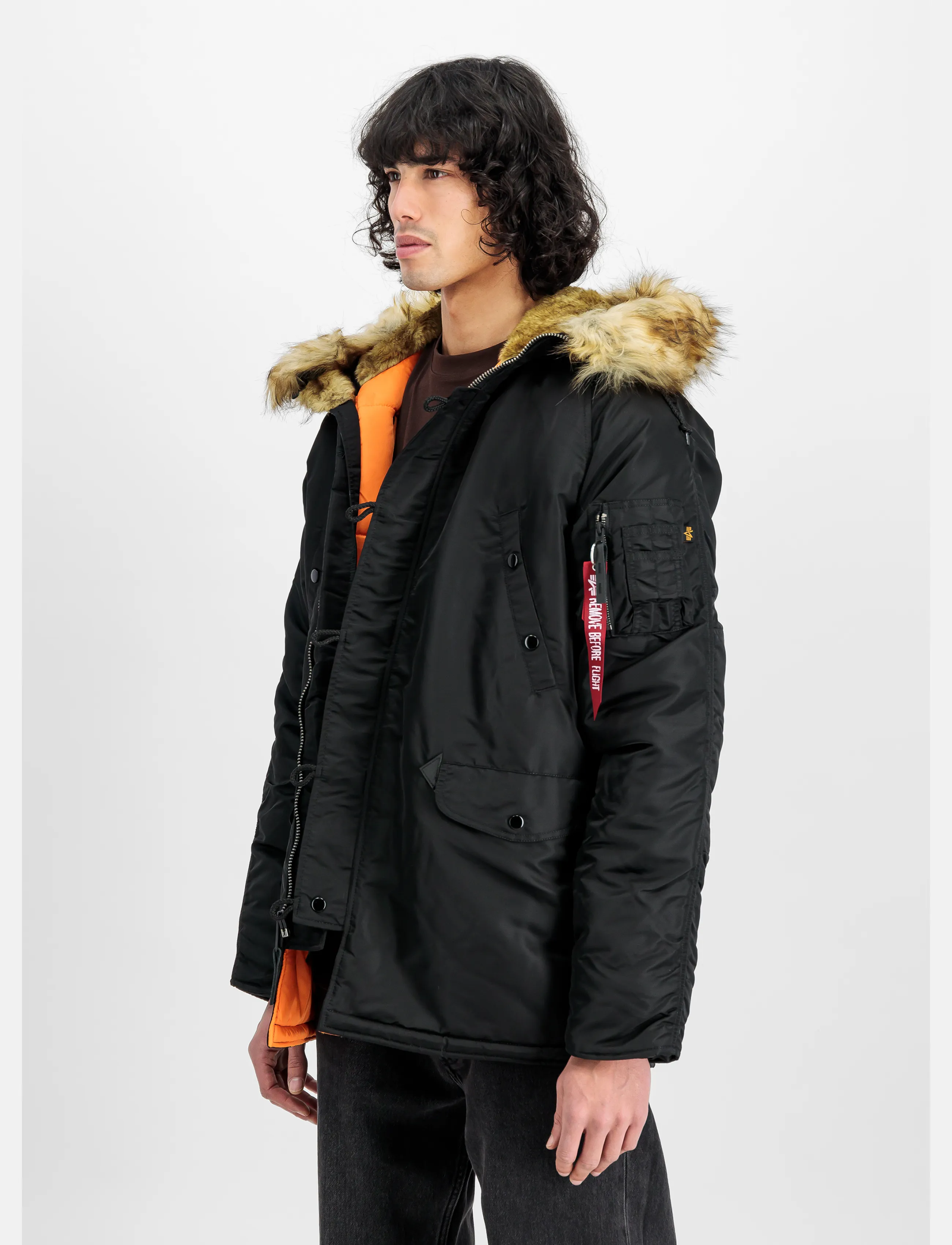 Alpha Industries N-3B Vf 59 Vintage Fit, L, Jackets, Schwarz - Parkas, Männerswear