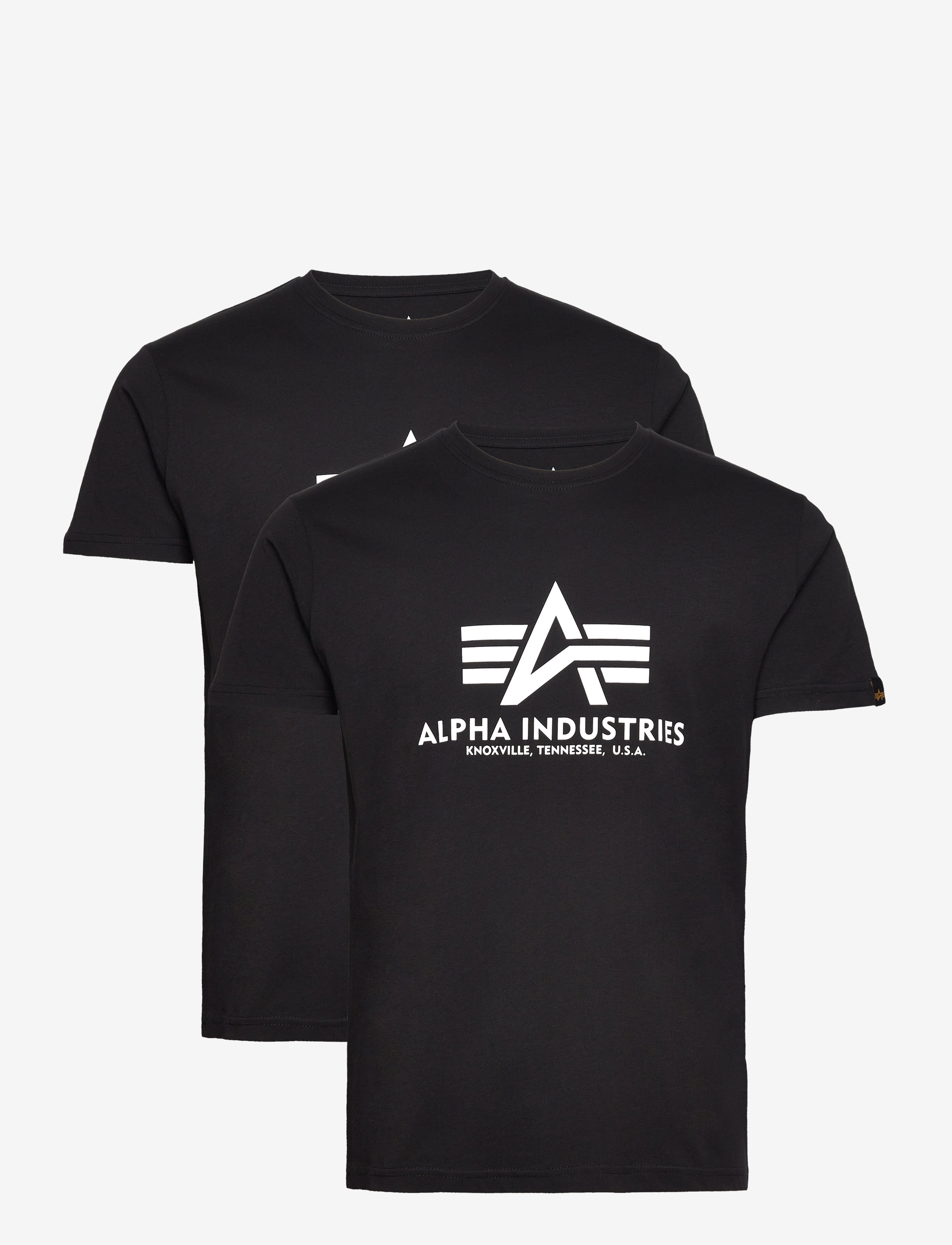 Alpha Industries Basic T 2 Pack - Kortærmede T-shirts - BLACK / black