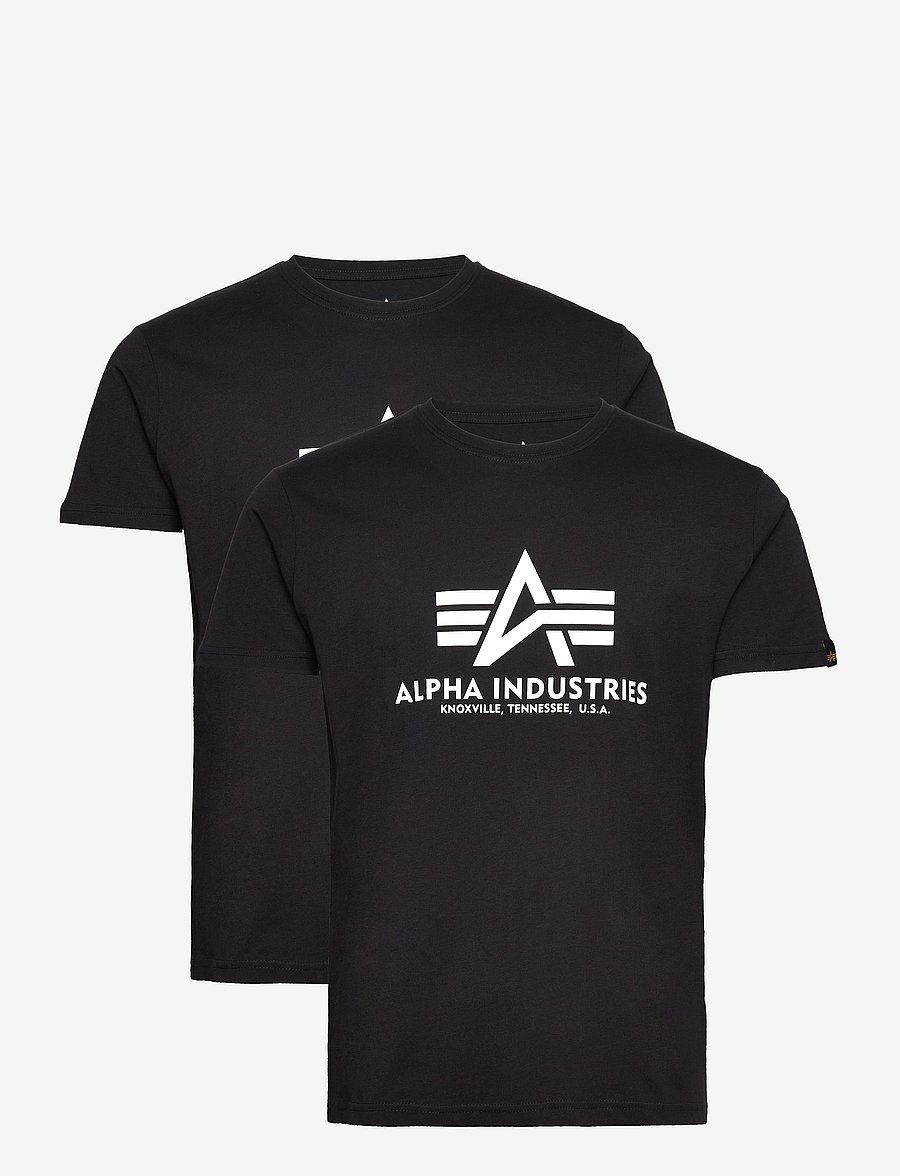 Alpha Industries - Basic T 2 Pack - kurzärmelig - black - 1