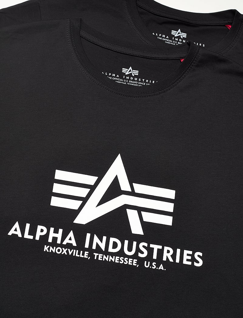 Alpha Industries - Basic T-Shirt BL 2 Pack - kortærmede t-shirts - black - 4