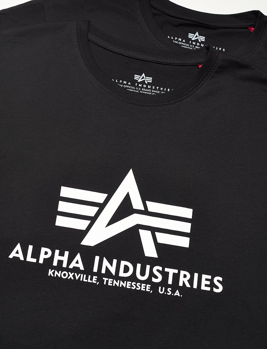 Alpha Industries - Basic T 2 Pack - kurzärmelig - black - 4