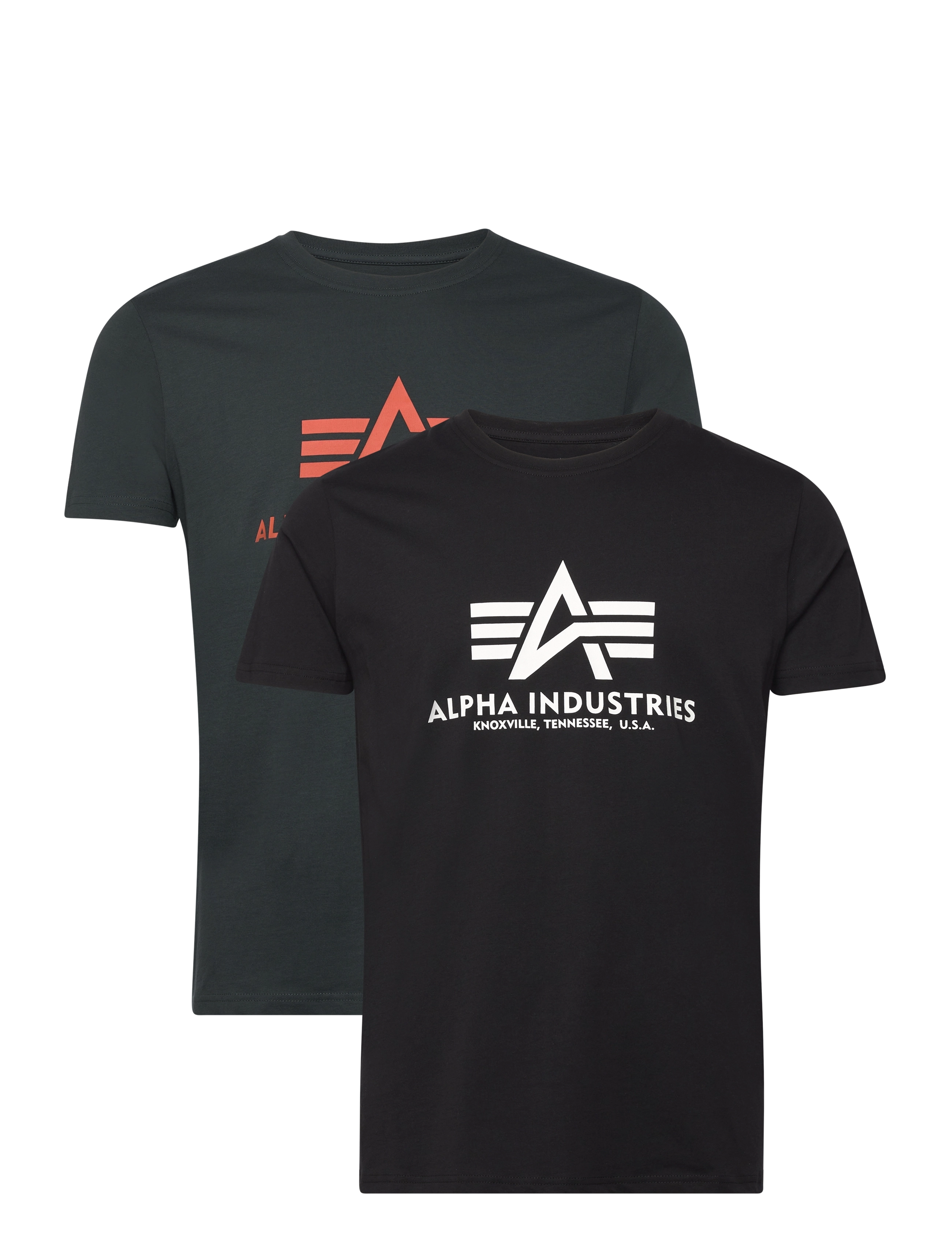 ALPHA INDUSTRIES Basic T-Shirt Bl 2 Pack Schwarz - XL - Herren