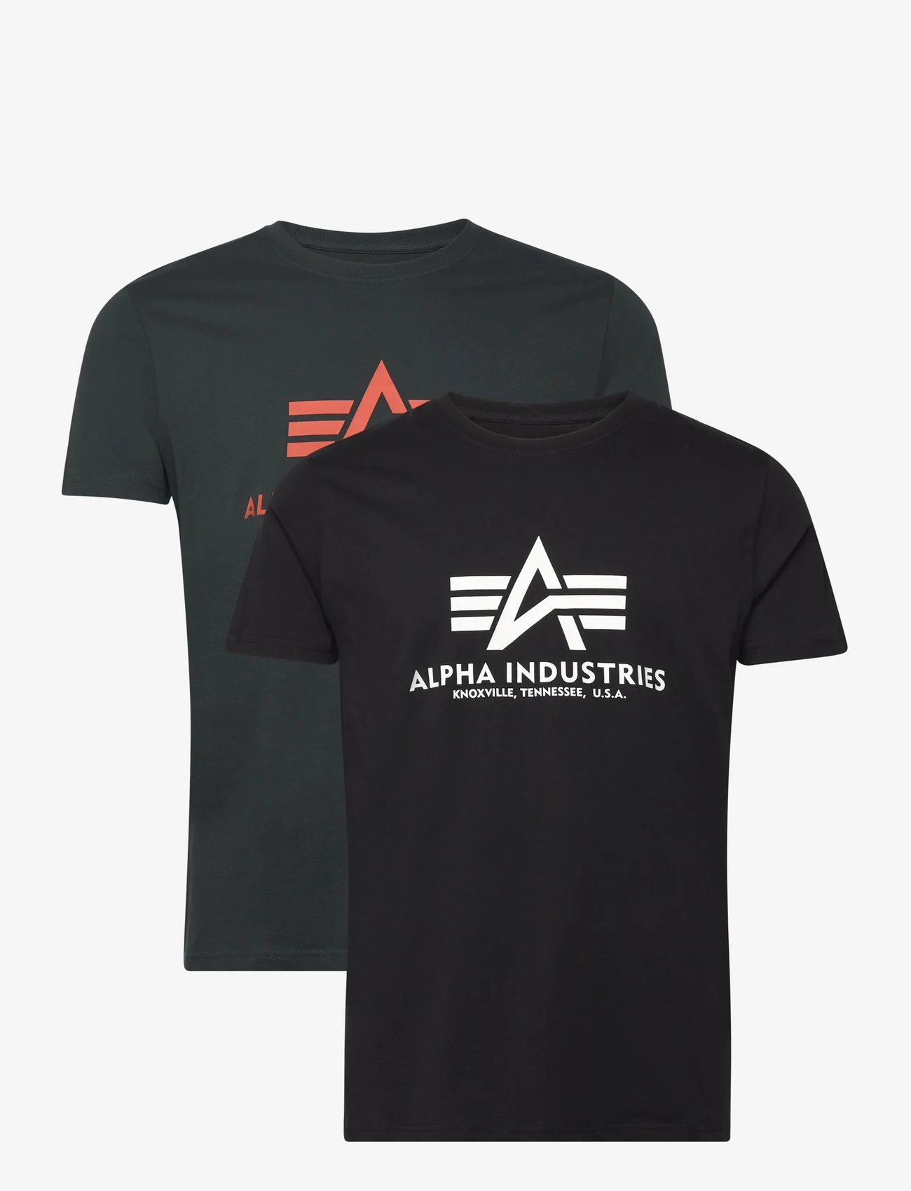 Alpha Industries - Basic T 2 Pack - short-sleeved t-shirts - black/dark petrol - 0