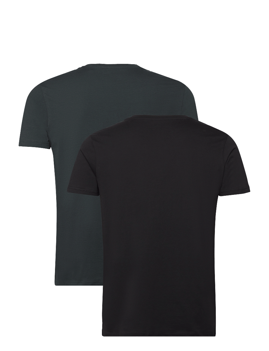 Alpha Industries - Basic T 2 Pack - kurzärmelig - black/dark petrol - 2