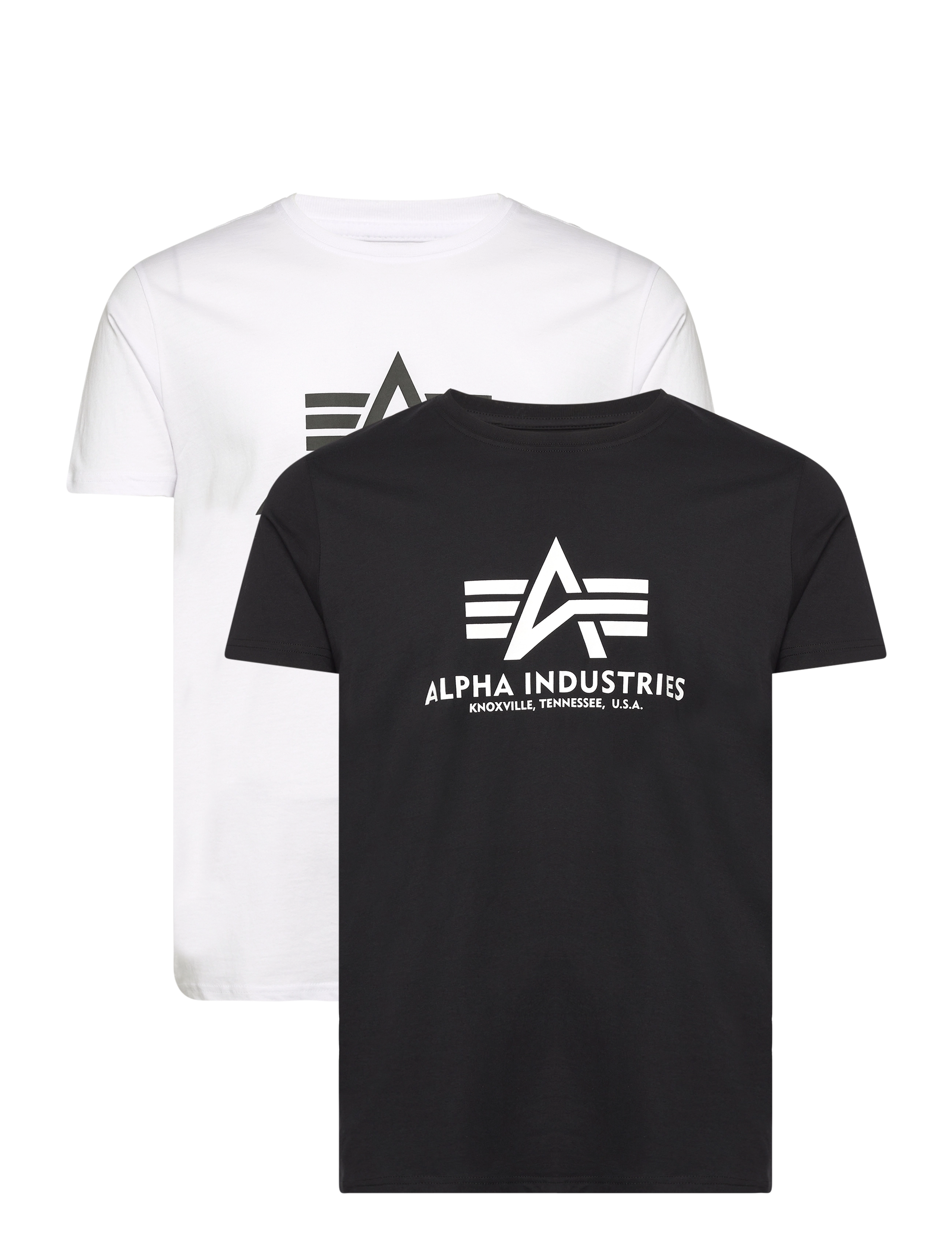 ALPHA INDUSTRIES Basic T-Shirt Bl 2 Pack Schwarz - XXL - Herren