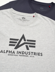 Alpha Industries - Basic T 2 Pack - short-sleeved t-shirts - grey.heat/rep.blue - 1