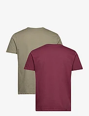 Alpha Industries - Basic T 2 Pack - kortermede t-skjorter - olive/burgundy - 2